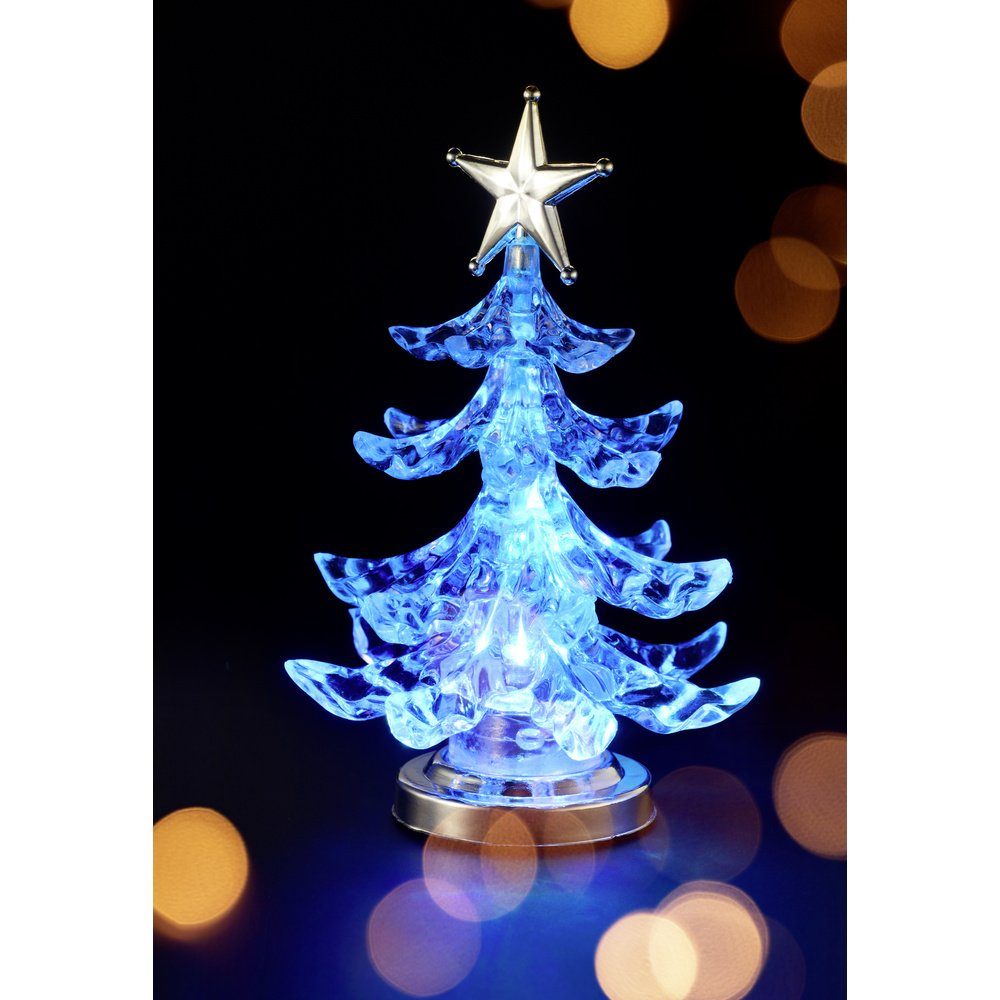 Christbaumschmuck Sygonix SY-4722058 Weihnachtsbaum Silber Sygonix Durchsichtig, RGB