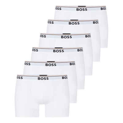 BOSS Boxer Cotton Stretch (6-St) mit umlaufend eingewebtem Markenschriftzug