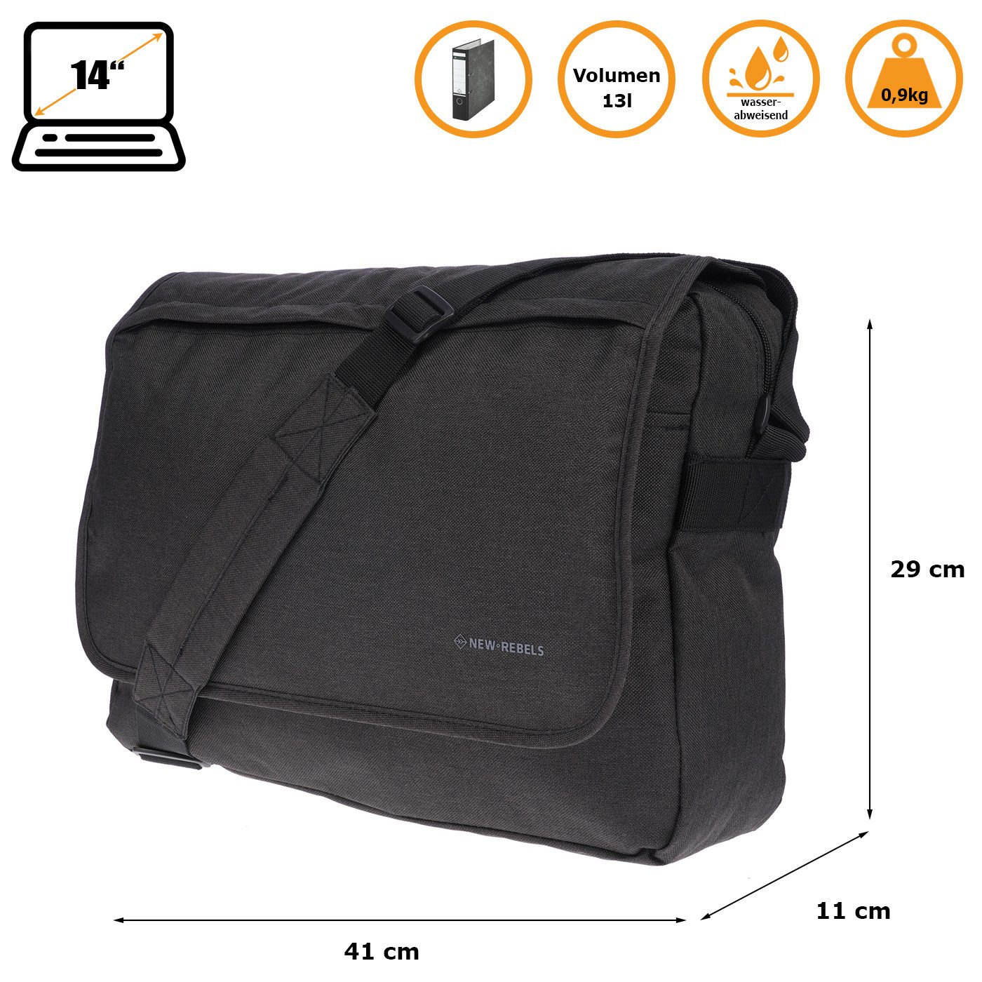 Christian Wippermann Umhängetasche Herren Damen Messenger Bag Tasche Umhängetasche (1 tlg), wasserabweisend