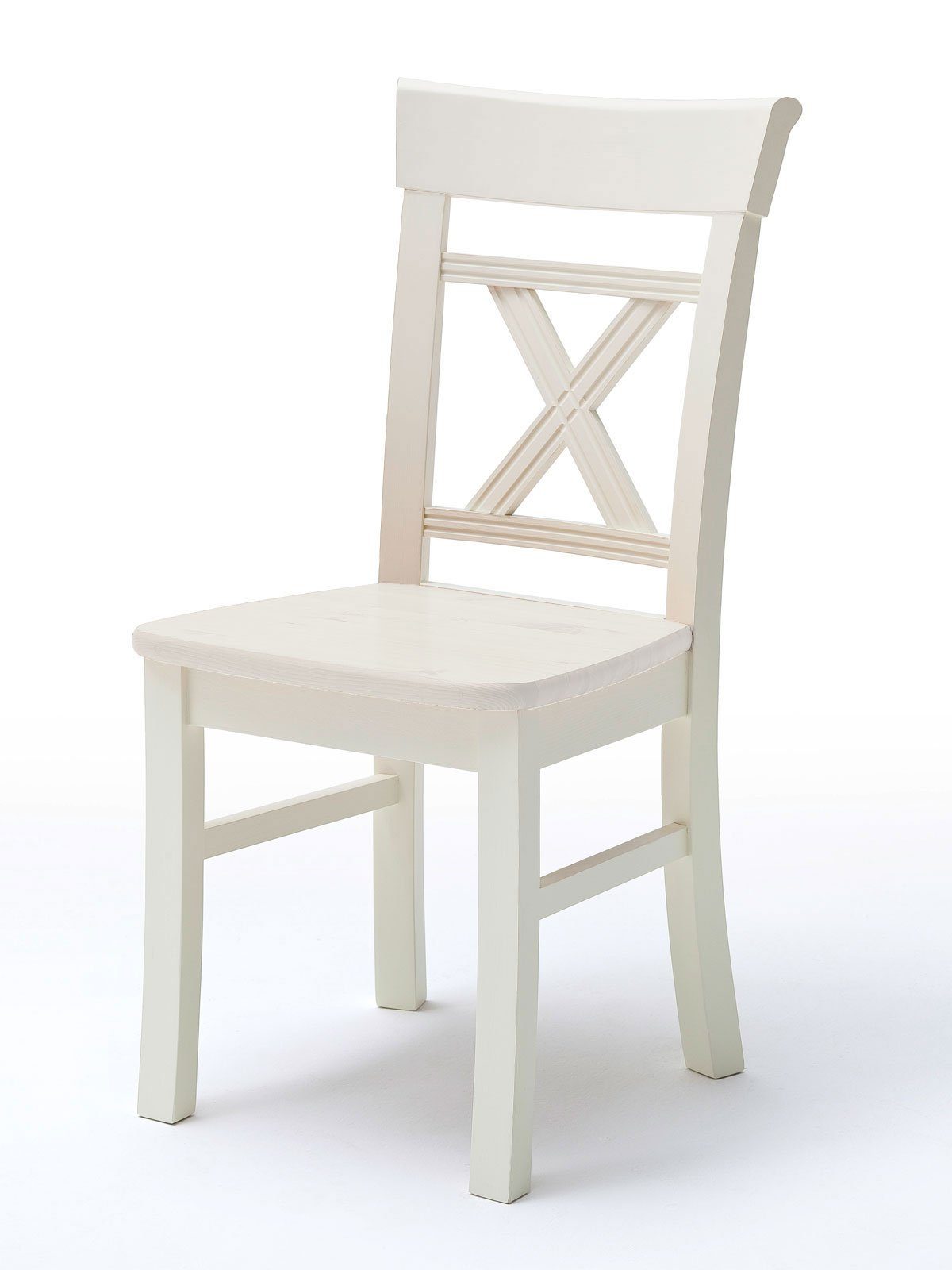 Casamia Esszimmerstuhl Esszimmer Stuhl Padua mit Massivholz Sitzfläche mit/ohne Sitzkissen panna
