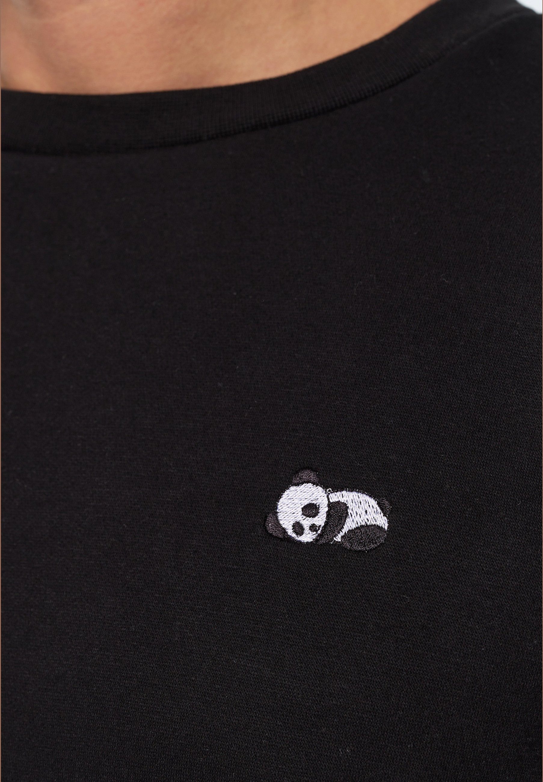 Bio-Baumwolle zertifizierte MIKON Sweatshirt schwarz-black GOTS Panda