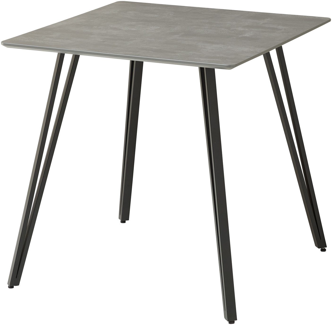 Stolkom Sp.z.o.o. Esstisch Fieteni Esstisch B/H/T 80x75x80 cm (1-St), Schweizer Kante, pulverbeschichtet