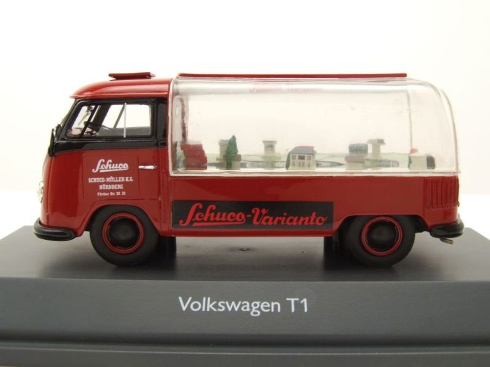 Schuco Modellauto VW T1 a Werbewagen Schuco Varianto rot schwarz, Maßstab 1:43