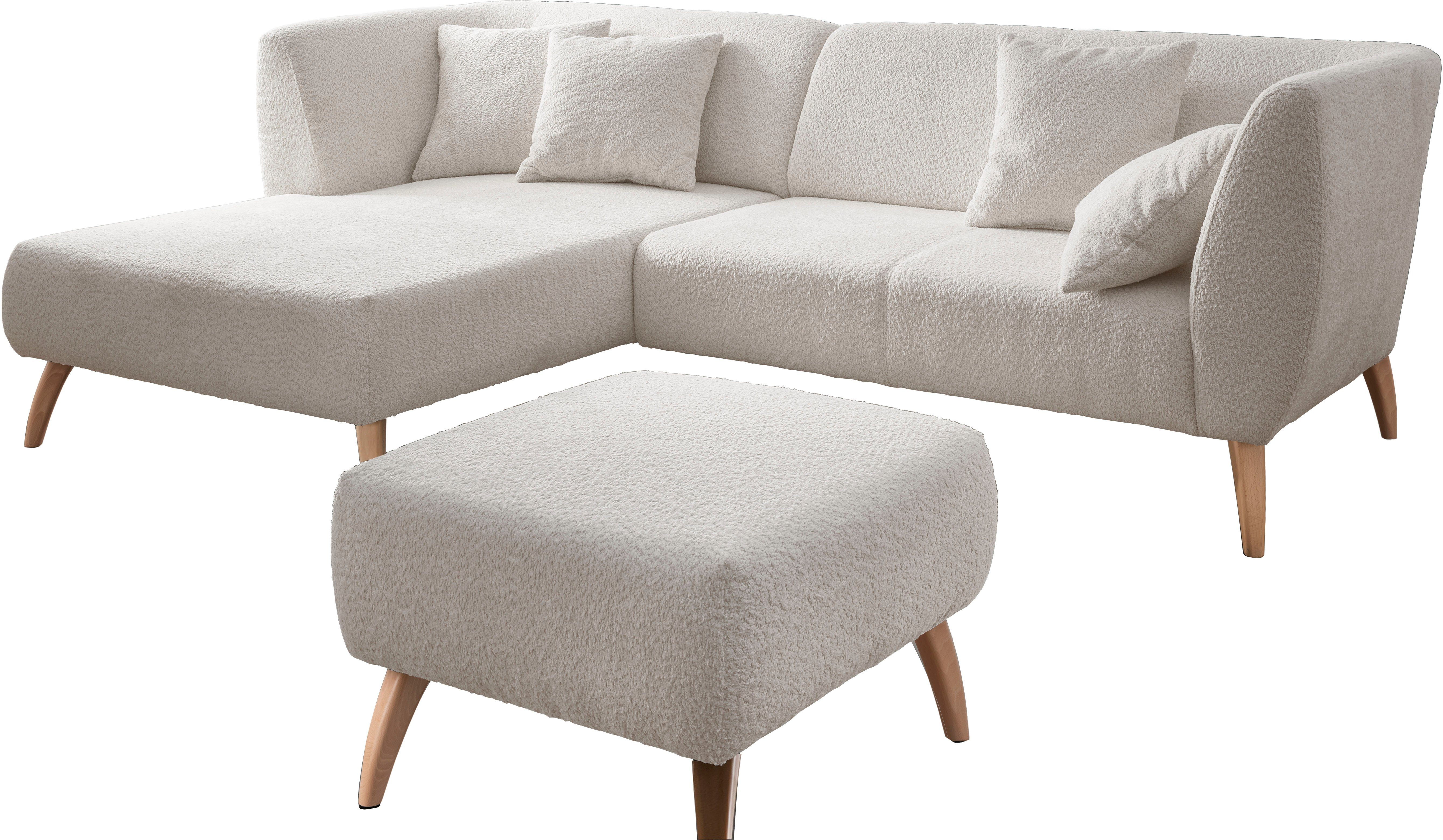 INOSIGN Ecksofa Colori L-Form, Holzfußfarbe wählbar, günstig online kaufen