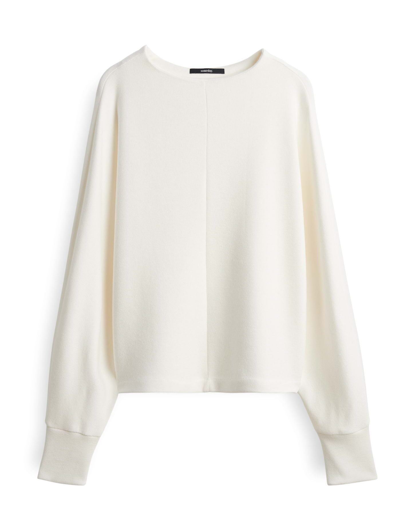 someday Sweatshirt UTIBBY DETAIL Loose aus weichem Viskose Mix Leicht transparentes Sweatshirt mit Funnel Neck