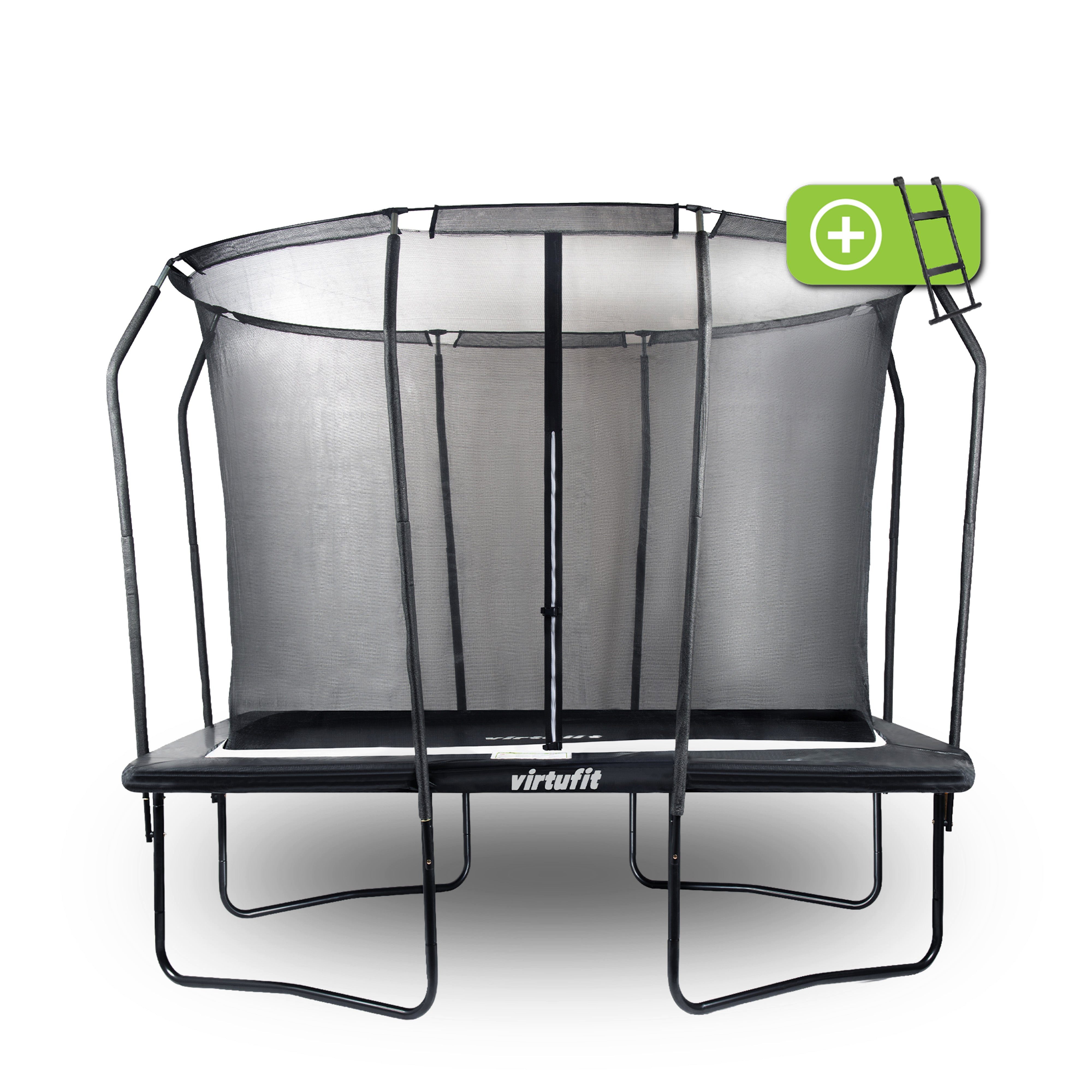 VirtuFit Gartentrampolin VirtuFit Premium Rechteck-Trampolin mit Sicherheitsnetz - 183 x 274 cm