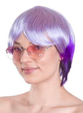 Maskworld Kostüm-Perücke Party Girl violett