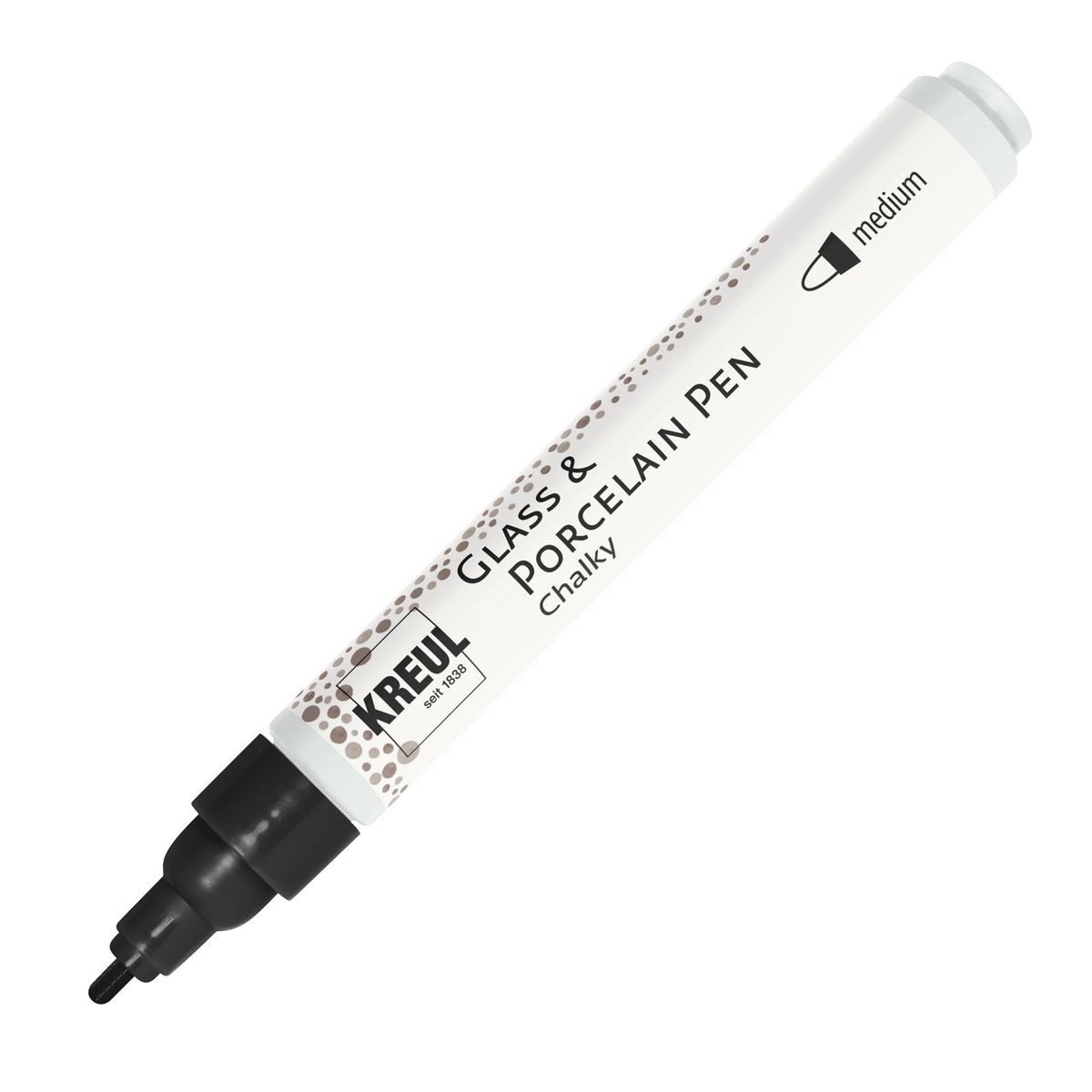 Malstift KREUL Glass & Porcelain Pen Chalky medium black carbon
