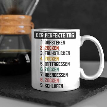 Trendation Tasse Trendation - Zocker Gamer Tasse mit Spruch Geschenk Junge Jungs Gaming Kaffeetasse Der Perfekte Tag