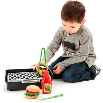 dantoy Kinder-Grill Dantoy 4600 BBQ Burger und Hotdog Set Spielzeug Grill Spiel-Essen Kinder-Küche, (Set, 19-tlg), Made in Denmark