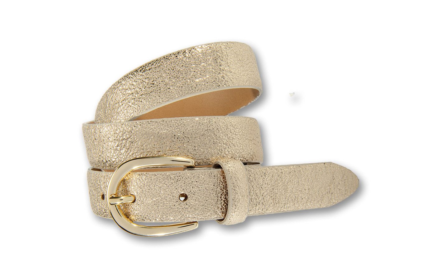 Silbergift Ledergürtel mit Metallic-Look günstig online kaufen