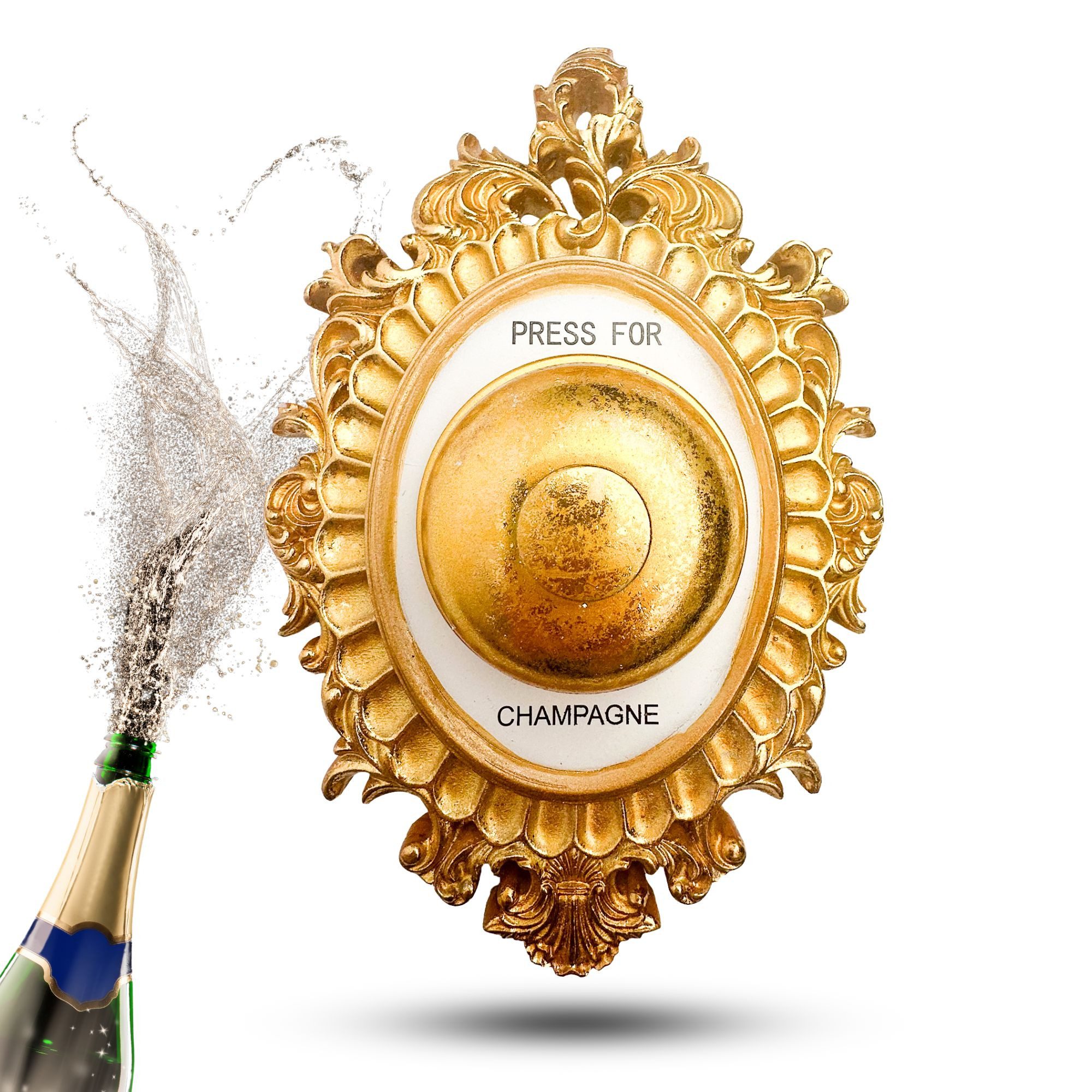 Topanbieter999 Wanddekoobjekt Champagnerklingel gold günstig online kaufen
