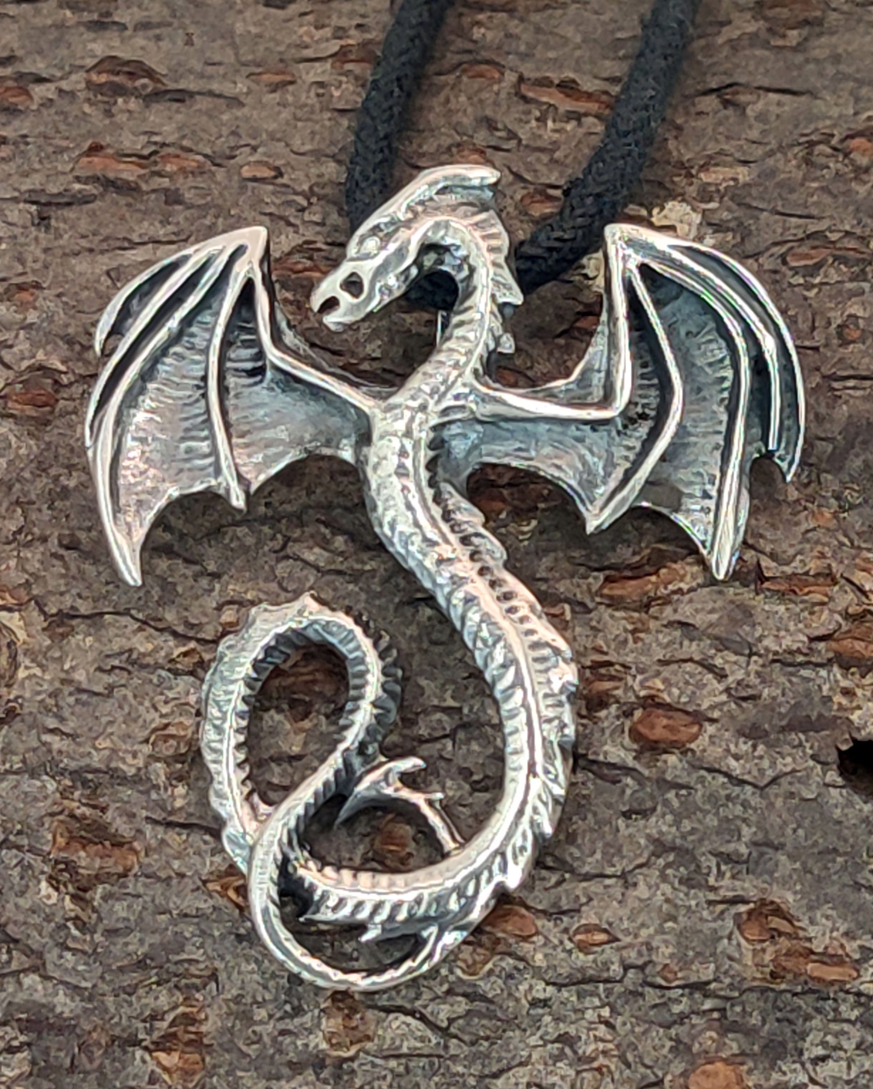 Kiss of Leather Kettenanhänger Drachen Anhänger 925 Sterling Silber Drache günstig online kaufen