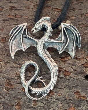 Kiss of Leather Kettenanhänger Drachen Anhänger 925 Sterling Silber Drache Dragon Fantasy Fabelwesen