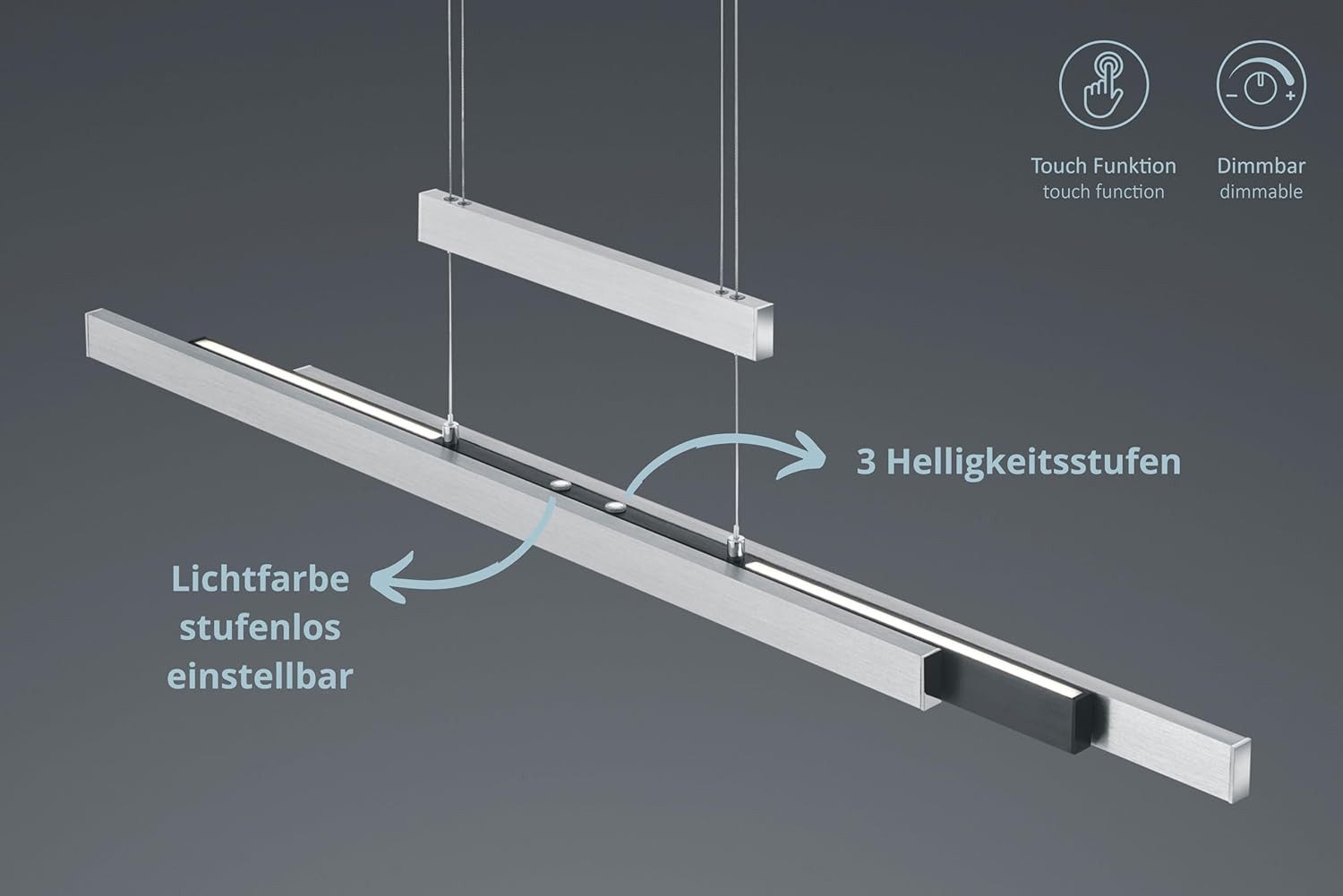 lightling LED Pendelleuchte Tina, LED fest integriert, Tageslichtweiß, 4 fa günstig online kaufen
