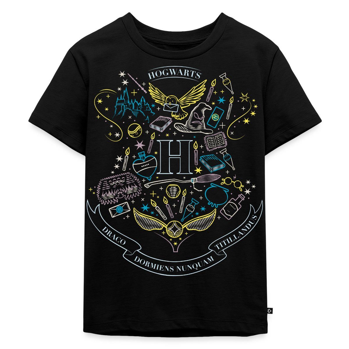 T-Shirt Harry Potter Hogwarts Elemente Kinder Premium T-Shirt