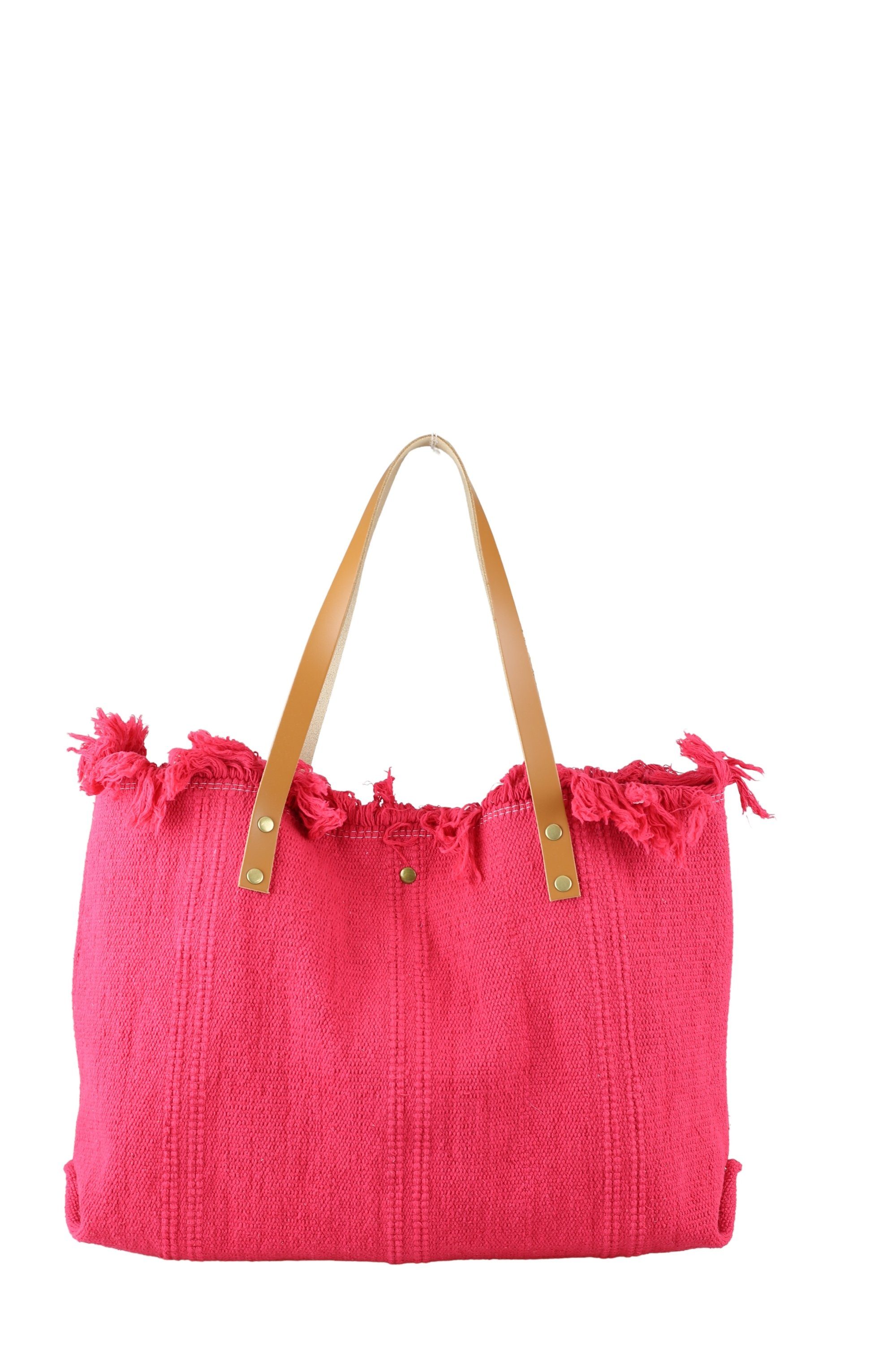 pink COLLEZIONE mit Leder Beach, echt Henkeln Schultertasche ALESSANDRO