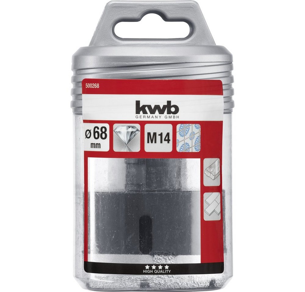 Thumbnail - kwb Fliesenbohrer kwb HM Fliesenbohrer M14 68mm 500268 Fliesenbohrer 68 mm M14 1 St.