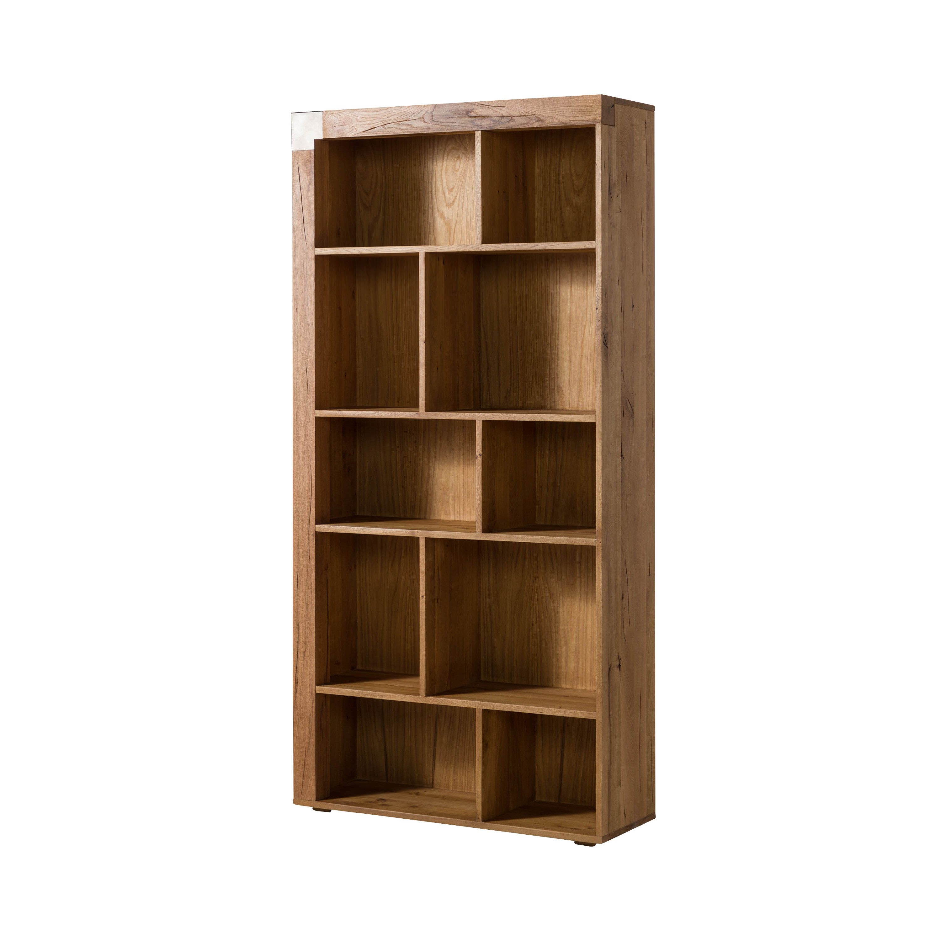 Massivmoebel24 Bücherregal NEW AMSTERDAM, Regal Wild-/Zerreiche 100x35x204 natur geölt NEW AMSTERDAM #14