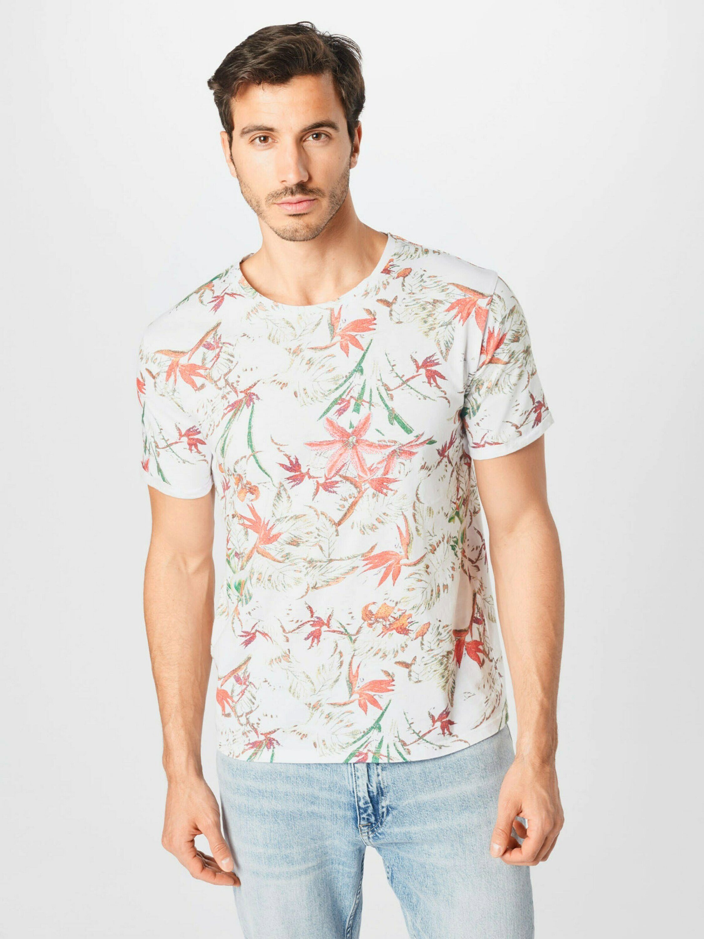 Key Largo T-Shirt JUNGLES (1-tlg) Weiß