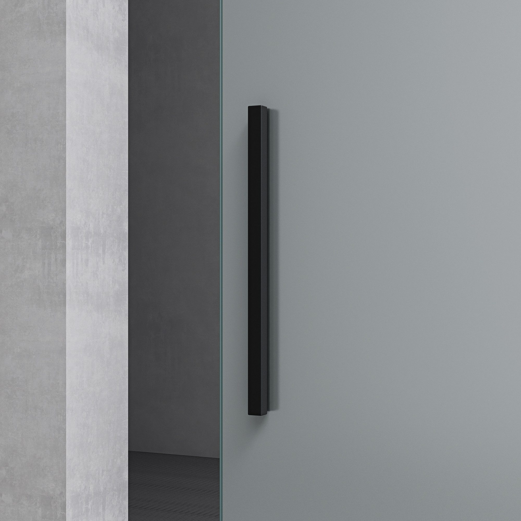 Mai & Mai Glasschiebetür Schiebetür Schwebetür Satiniert 8mm ESG 15mm Wandabstand A14