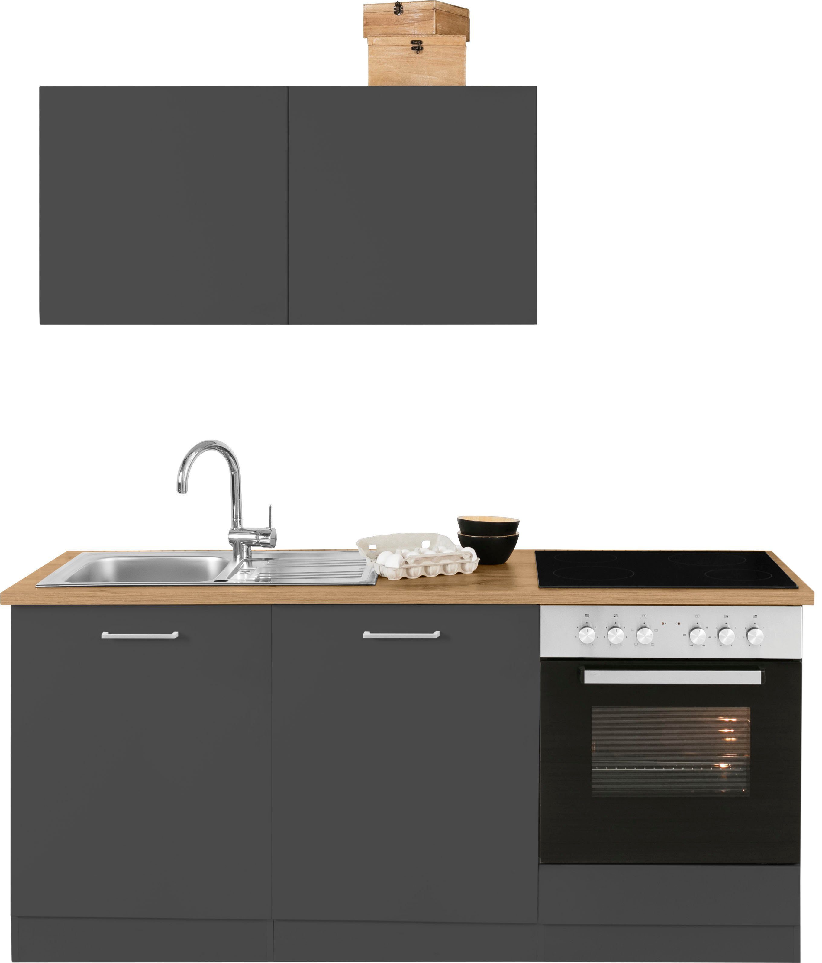 KOCHSTATION Küchenzeile KS-Kehl, ohne E-Geräte, Breite 180 cm