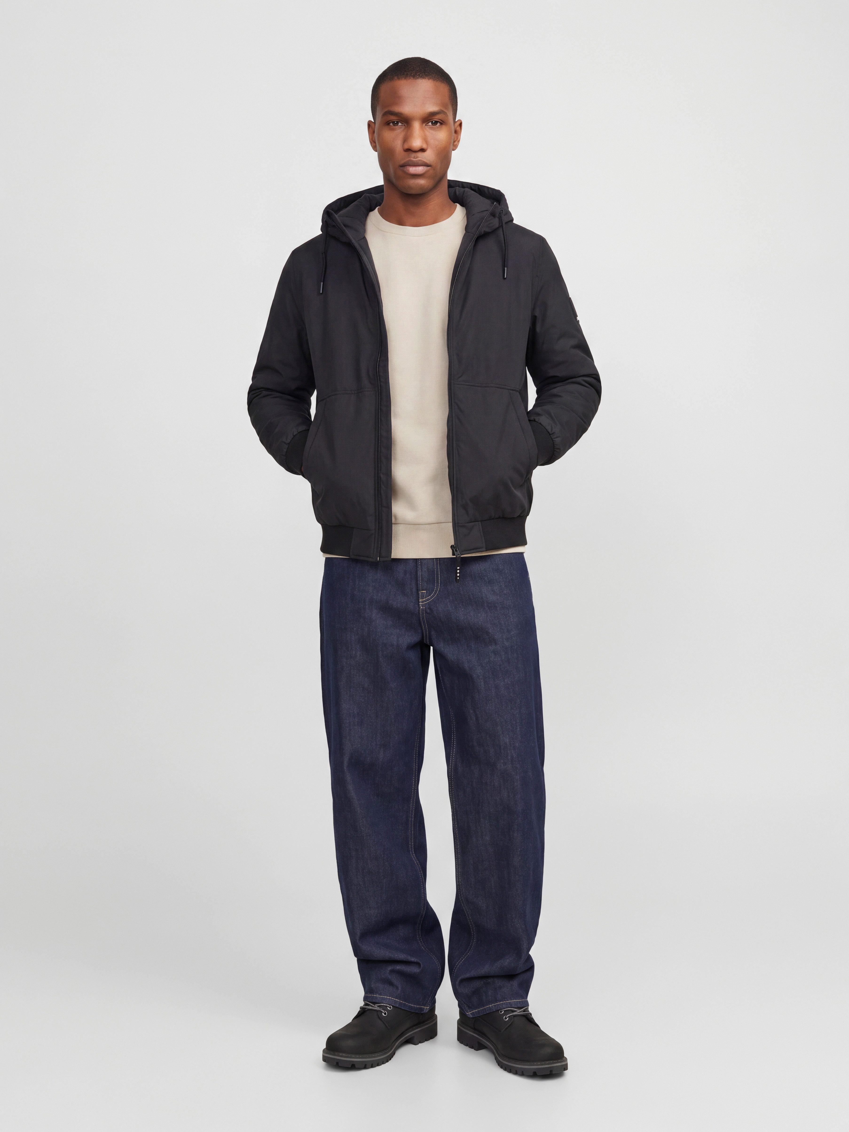 Jack & Jones Sweatshirt JJCLEVELAND SWEAT CREW NECK Materialmix, regular fit – Bild 3 von 5