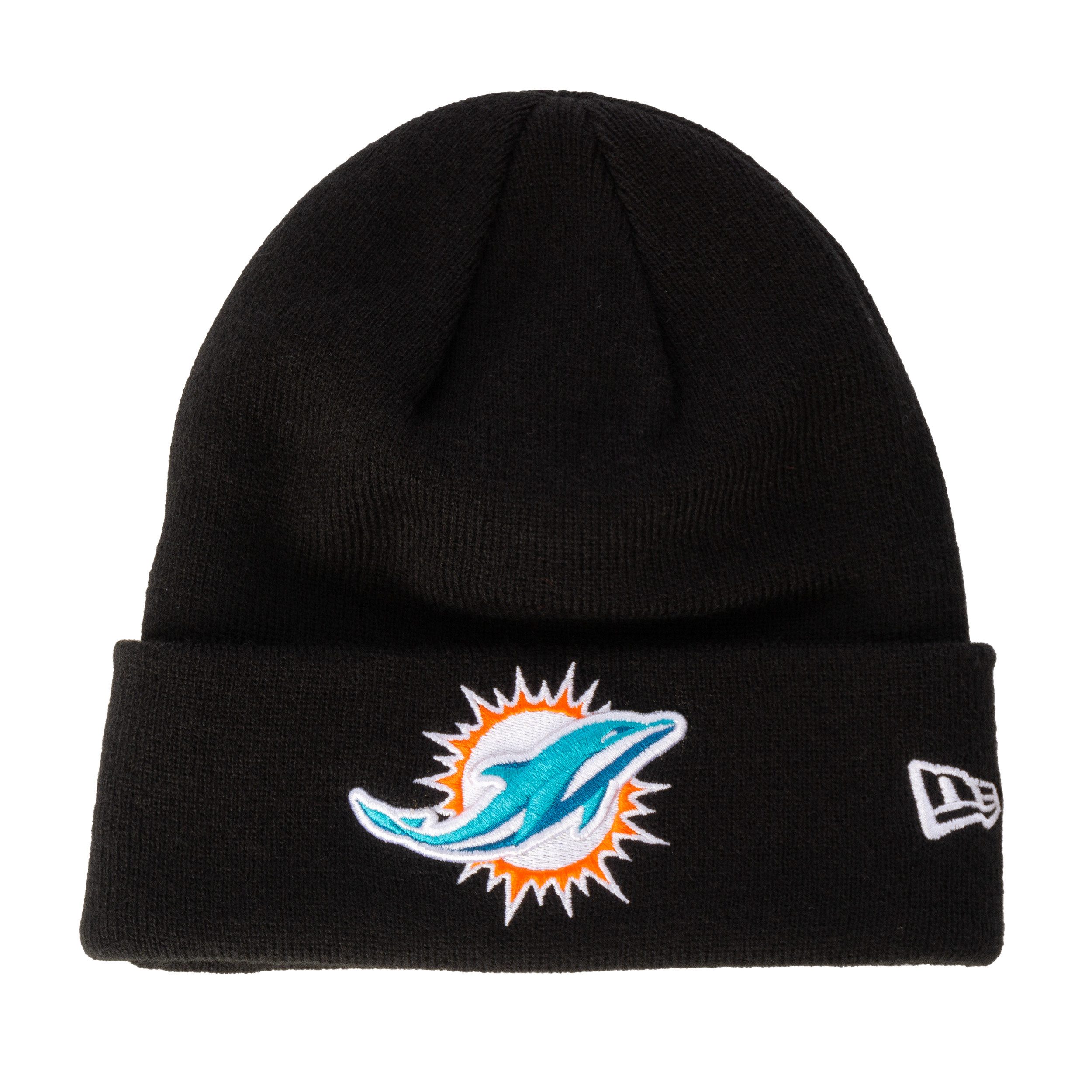 New Era Strickmütze Mütze New Era NFL Miami Dolphins breiter Umschlag