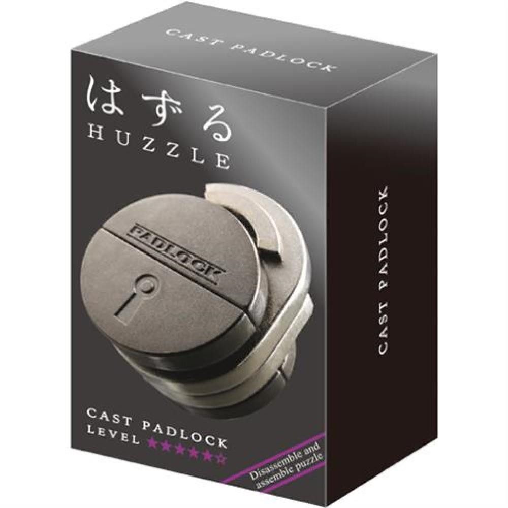 Hanayama Puzzle Cast Padlock Level 5, 4 Puzzleteile, Metallpuzzle Schloss, Expert Schwierigkeitsgrad
