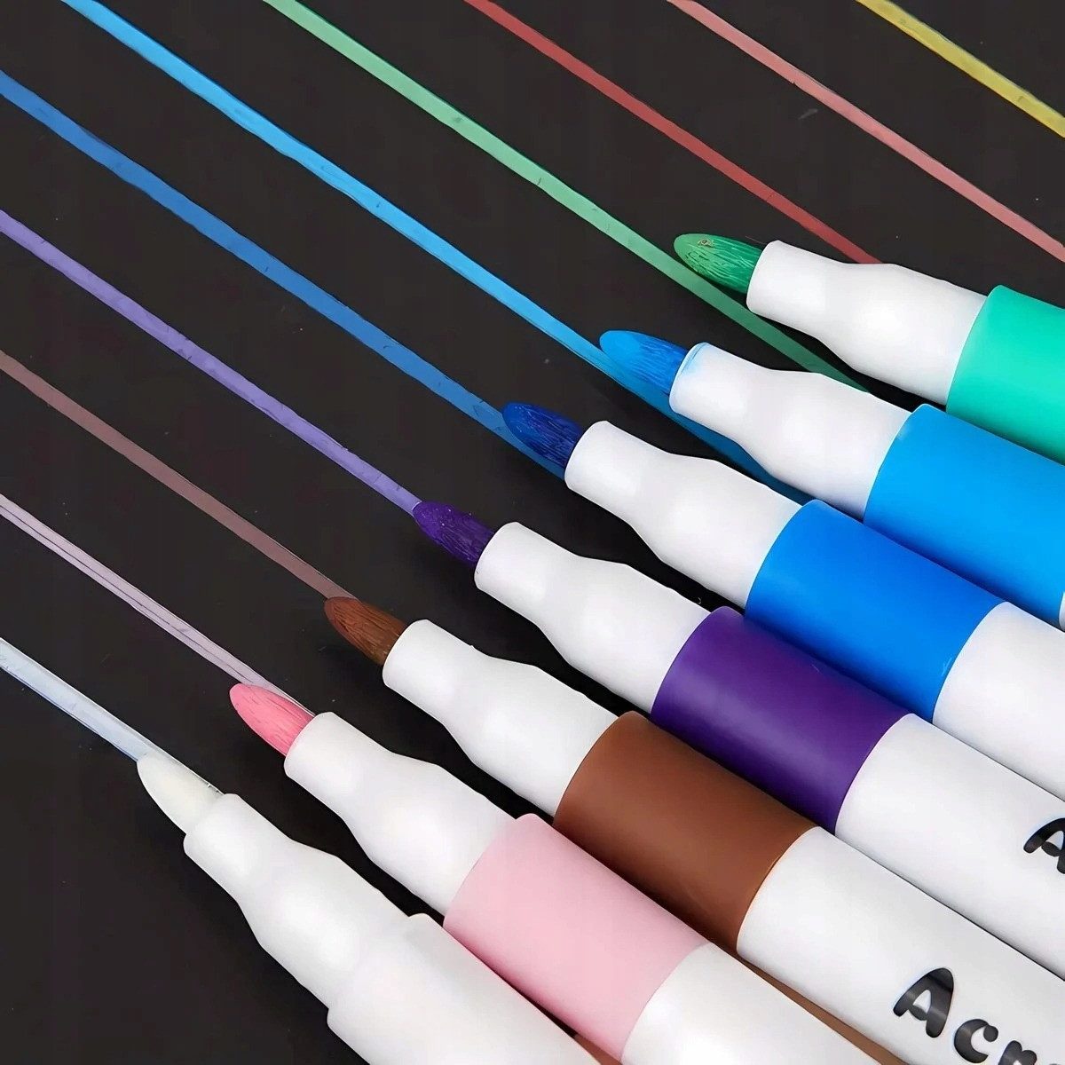R2 Invest Malstift Acrylmarker 60 Farben wasserbasiert Marker, (60-tlg) – Bild 5 von 5