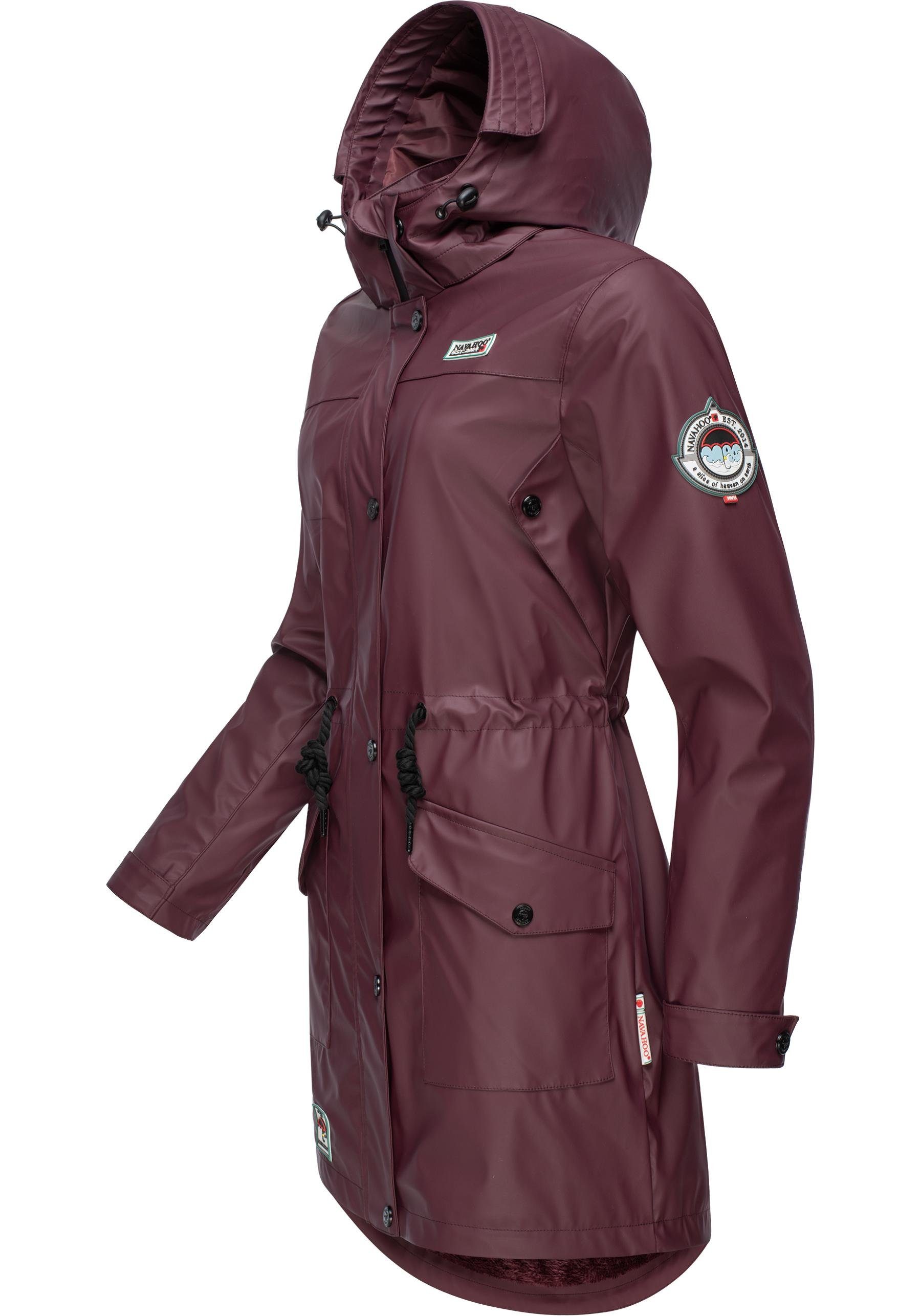 Outdoorjacke Outdoor Damen Regenmantel Deike modischer Navahoo weinrot