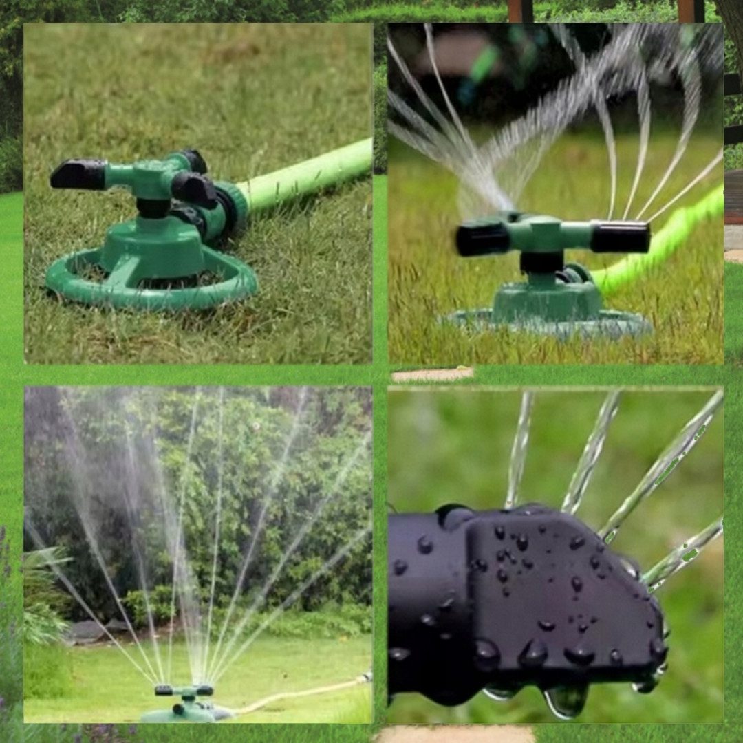 VERK GROUP Regner 360° Rasensprenger Gartenregner Sprinkler 3 Arm Bewässerung, (1-St), 360° Rundumbewässerung, 3 rotierende Sprüharme