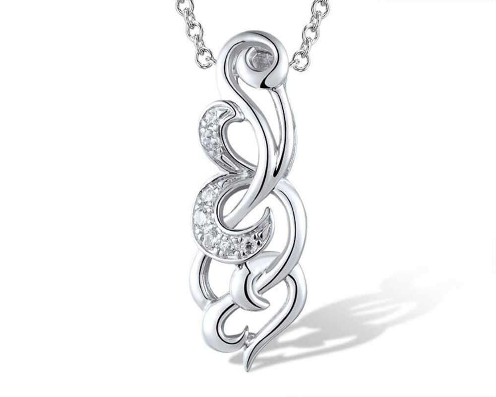 Kettenanhänger Kettenanhänger Anhänger 925 Silber Zirkonia Steine Echtschmuck
