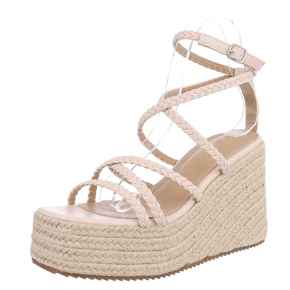 Ital-Design Wedge-Sandalen mit geflochtenen Riemen für günstig online kaufen