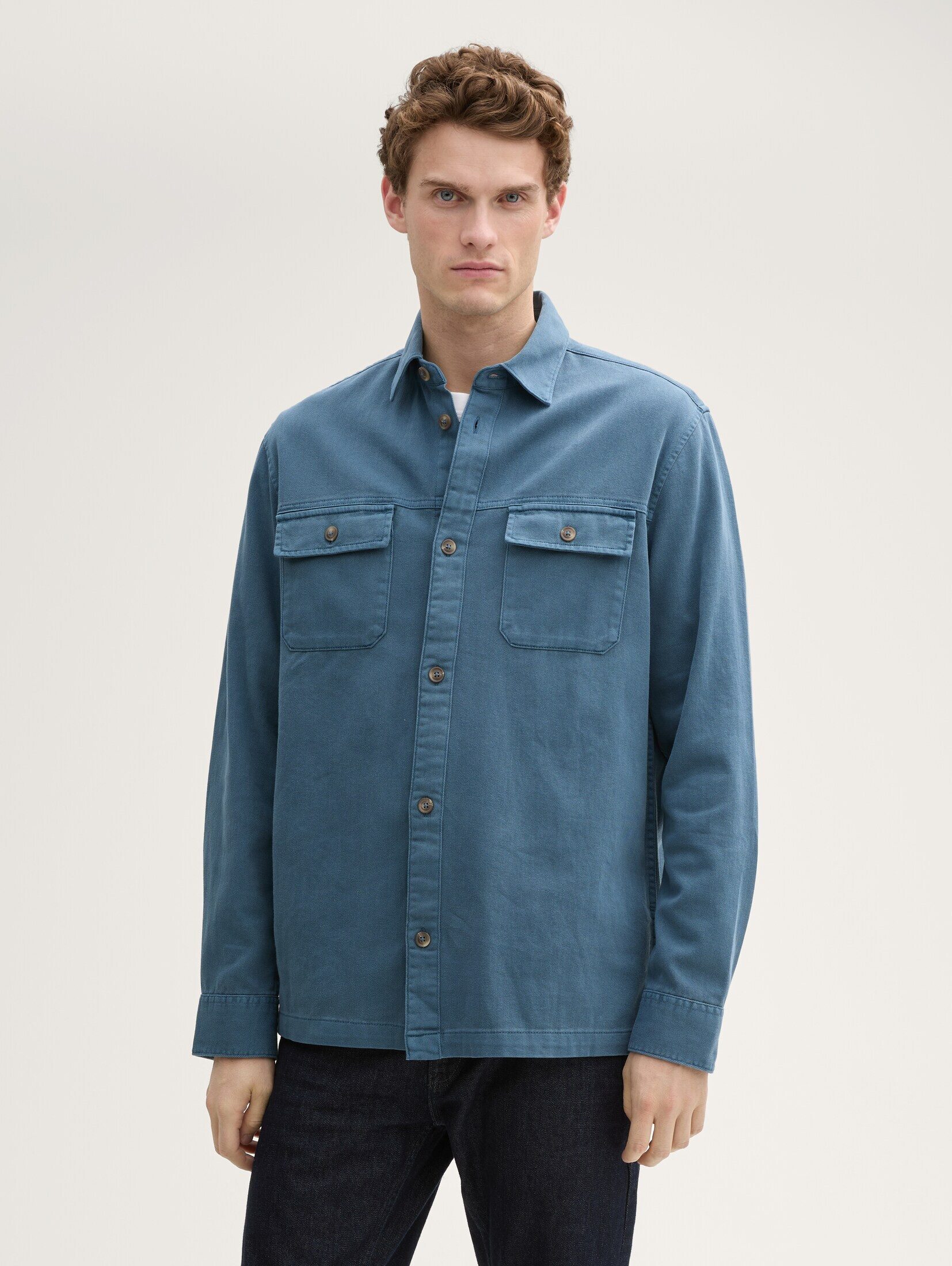 TOM TAILOR Langarmhemd Twill Overshirt aus günstig online kaufen