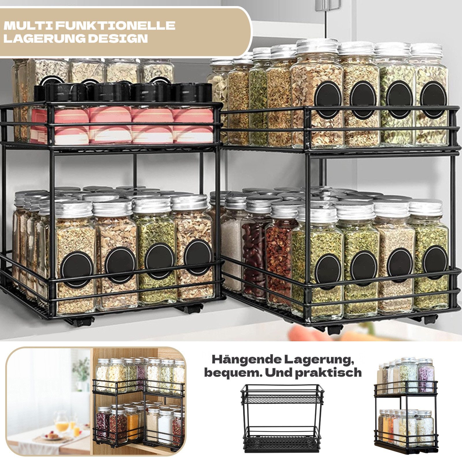 BlingBin Wäscheständer Doppellagiges, ausziehbares Lagerregal aus günstig online kaufen