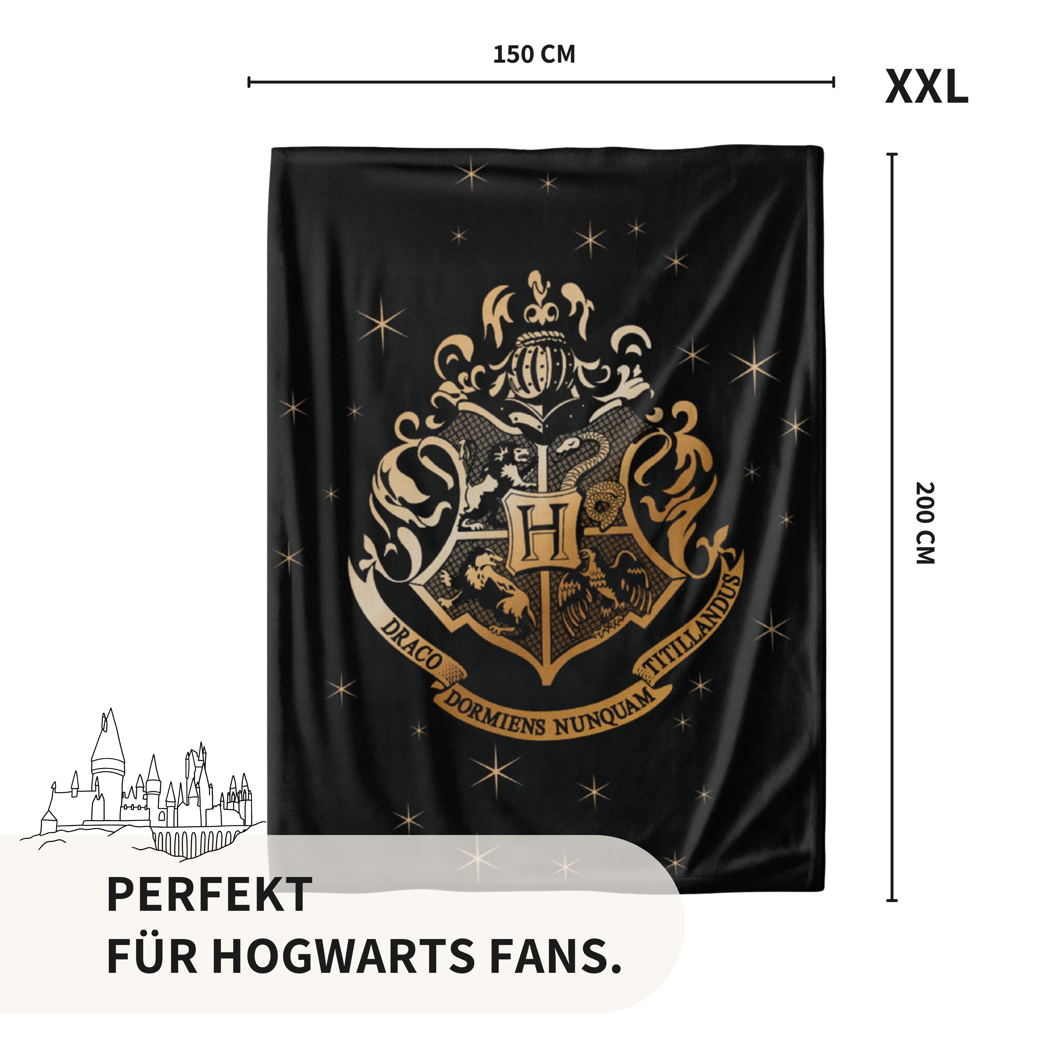 Wohndecke Harry Potter 150x200 cm, weich und kuschelig, Coral Fleece-Decke, MTOnlinehandel, Sofadecke passend zur Bettwäsche, Überwurf für Hogwarts Fans – Bild 5 von 5