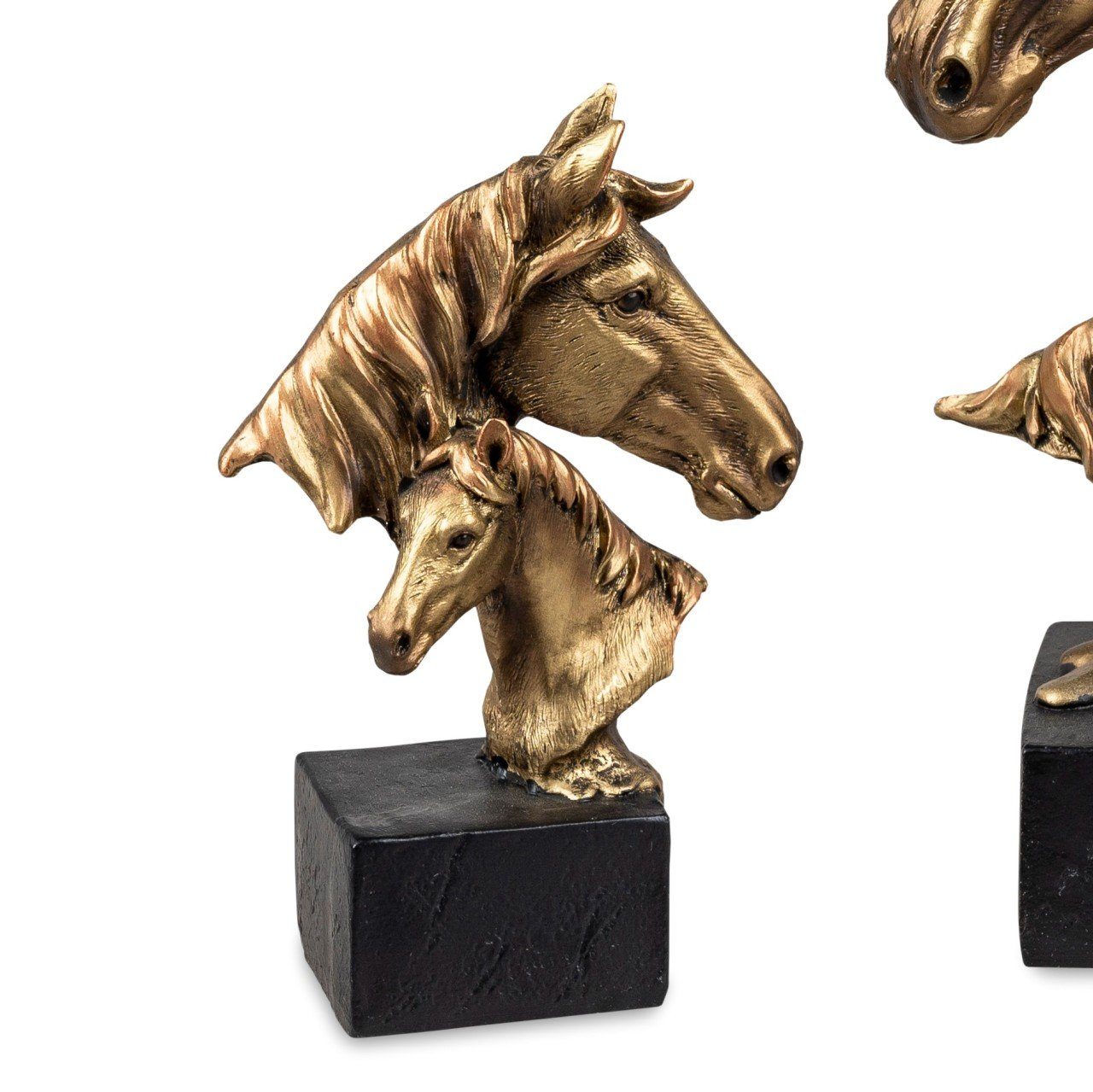formano Dekoobjekt Pferde, Gold B:10cm H:15cm Kunststein