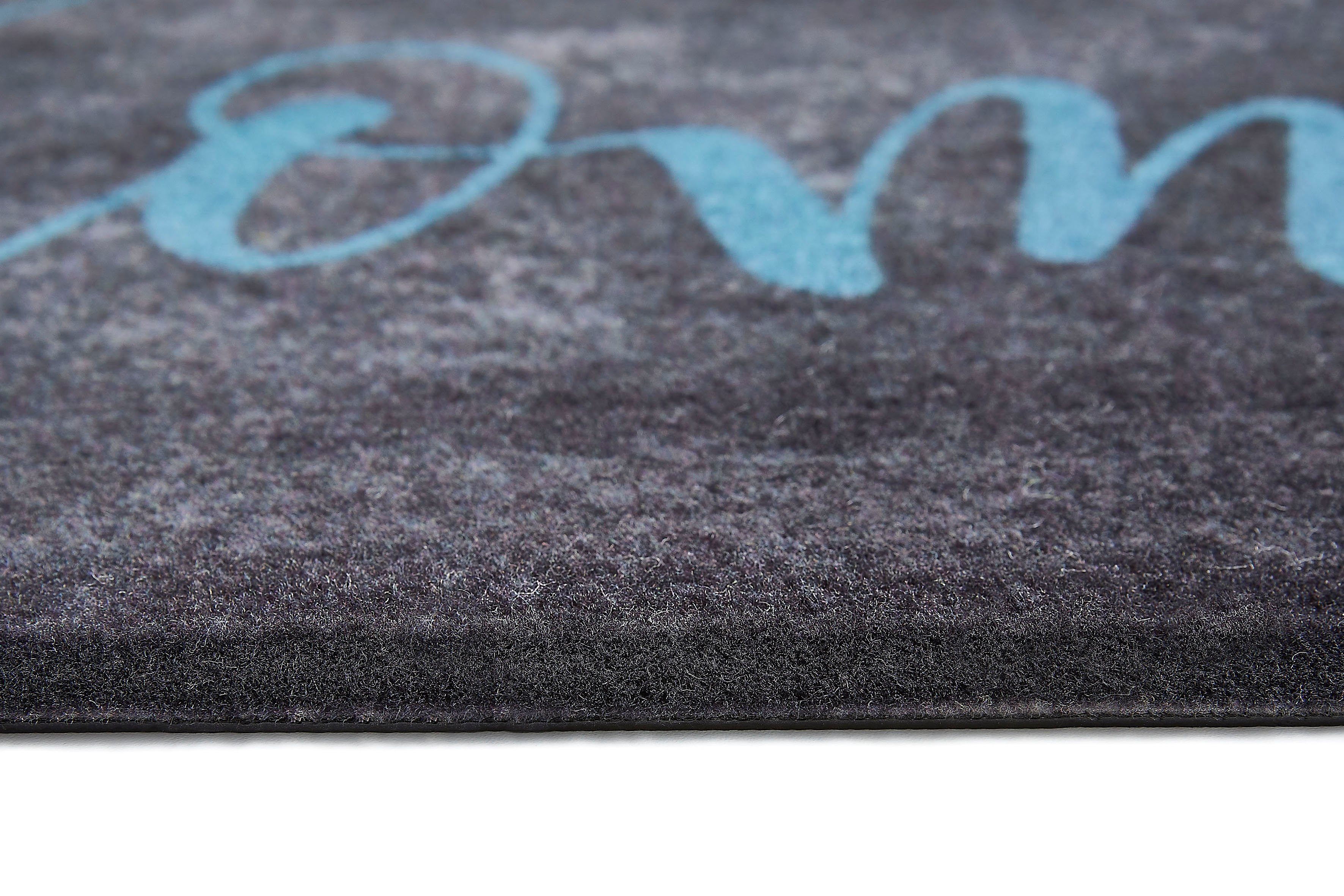 Fußmatte Modern, Andiamo, rechteckig, Höhe: 6,5 In- Motive, geeignet mm, Home Outdoor Schmutzfangmatte, und blau, verschiedene