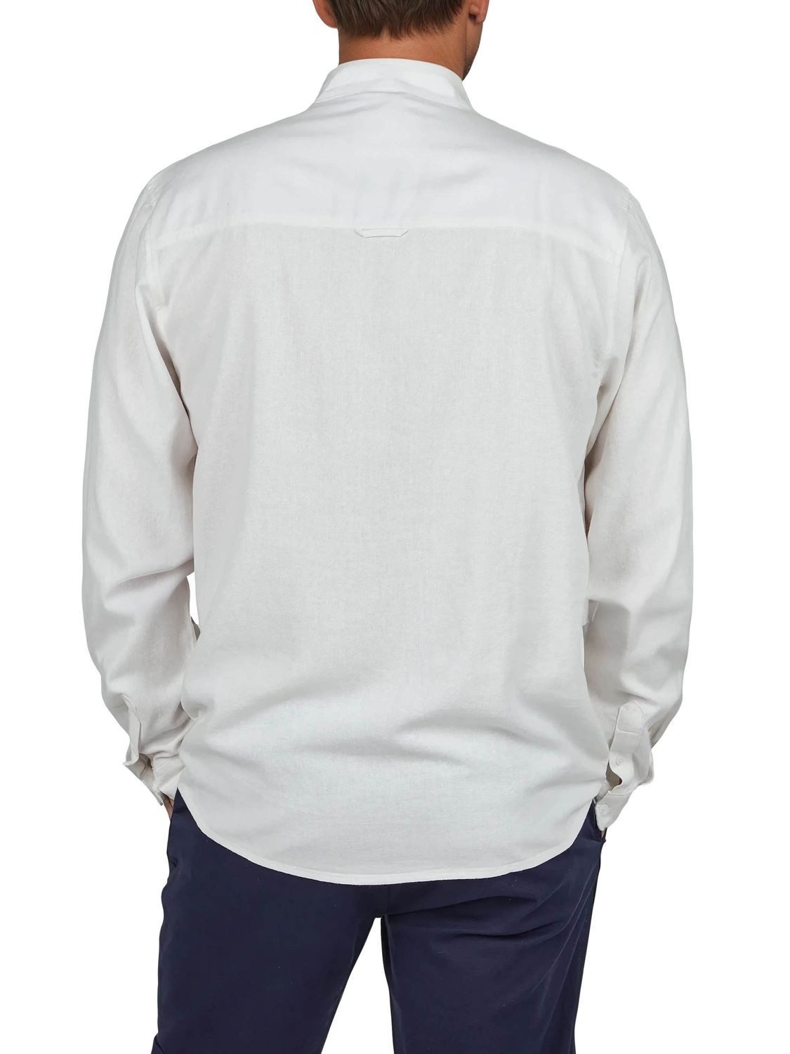 DENIMFY Langarmhemd Herren Leinen Hemd DFJesper Regular Fit (1-tlg)