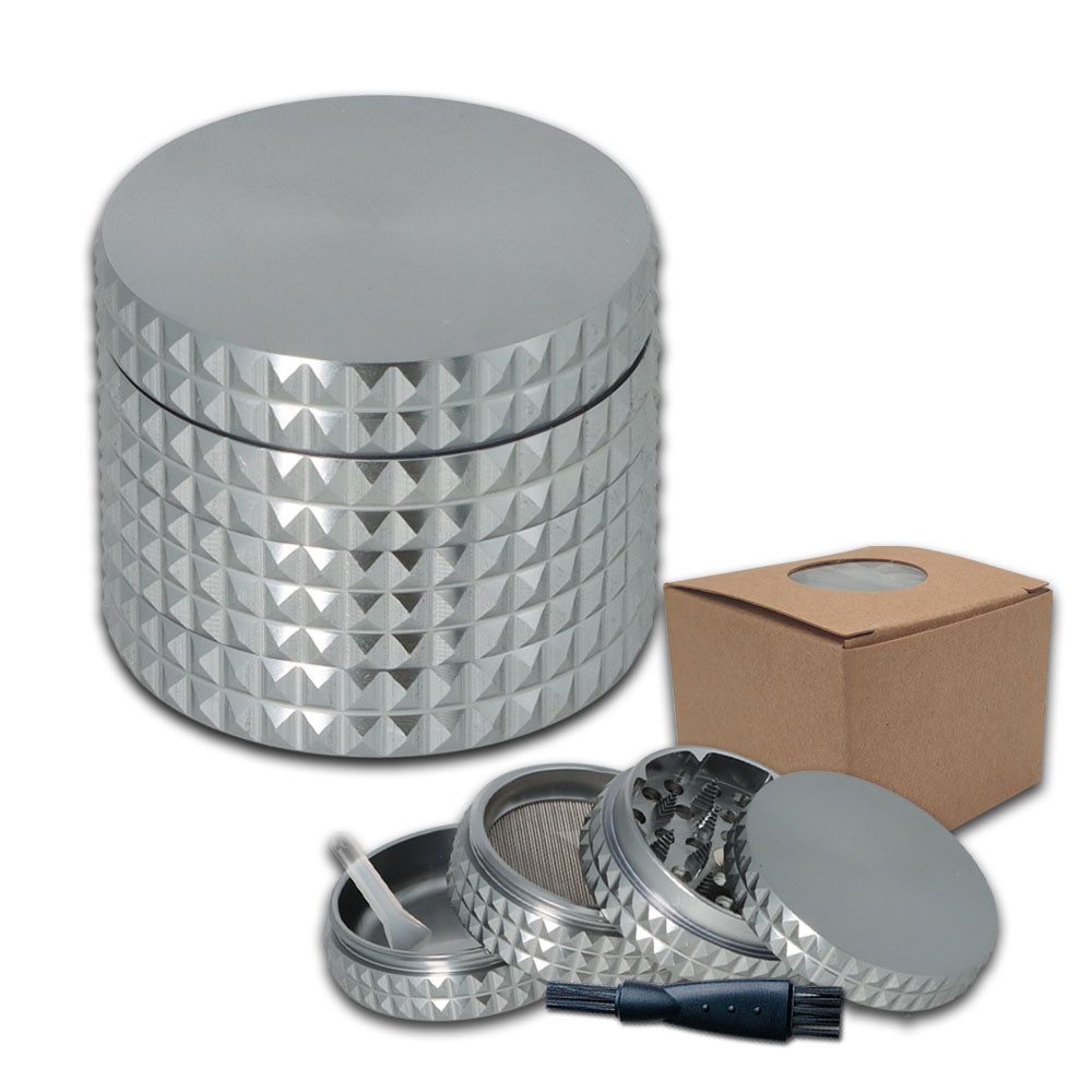 Coumo Kräutermühle Grinder Crusher Aluminium, Anthrazit, Gewürzmühle, ⌀ 5 cm