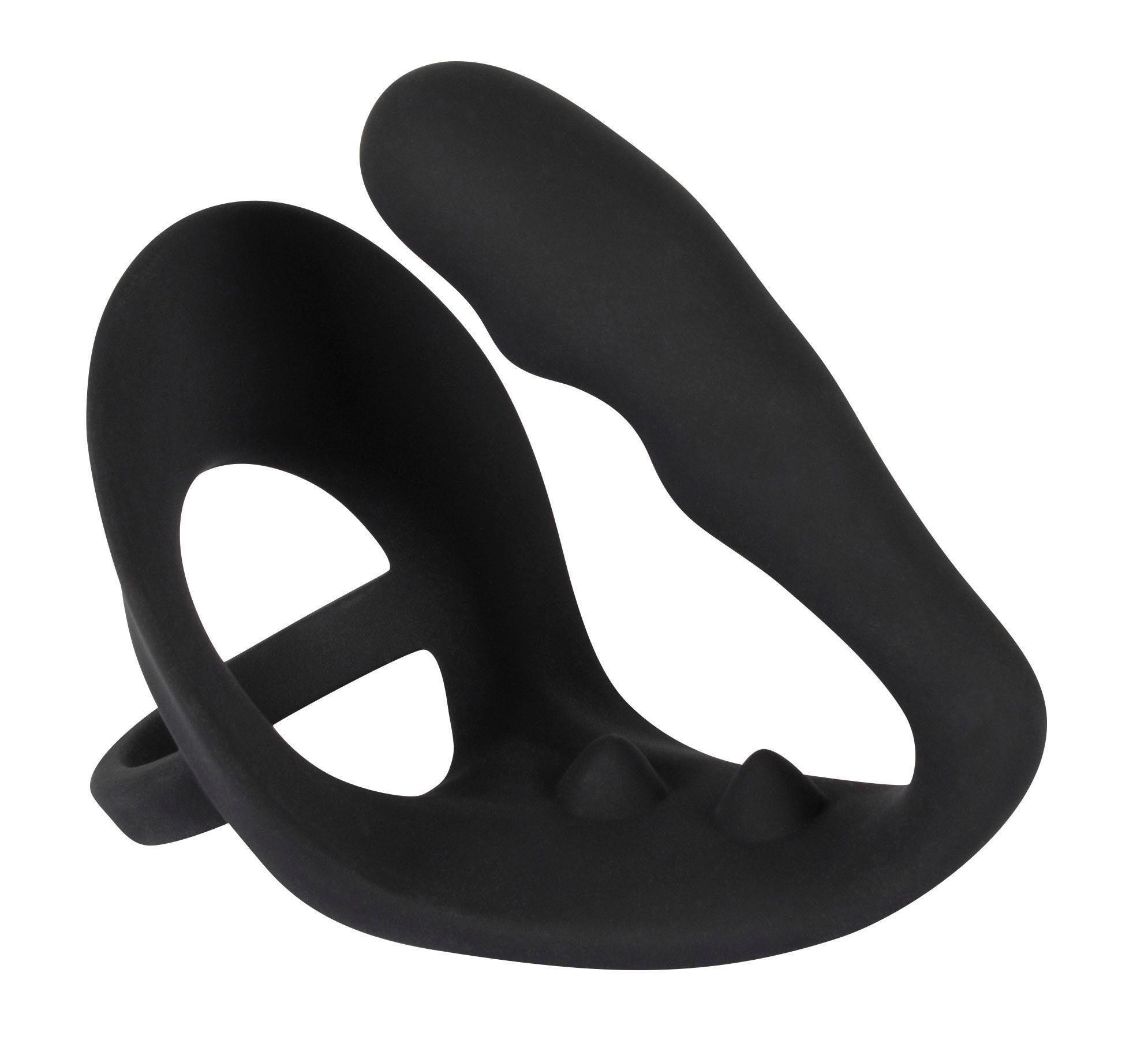 SEX-TOYS BLACK VELVETS Penisring Ring zusätzlichem Plug, mit Analplug &