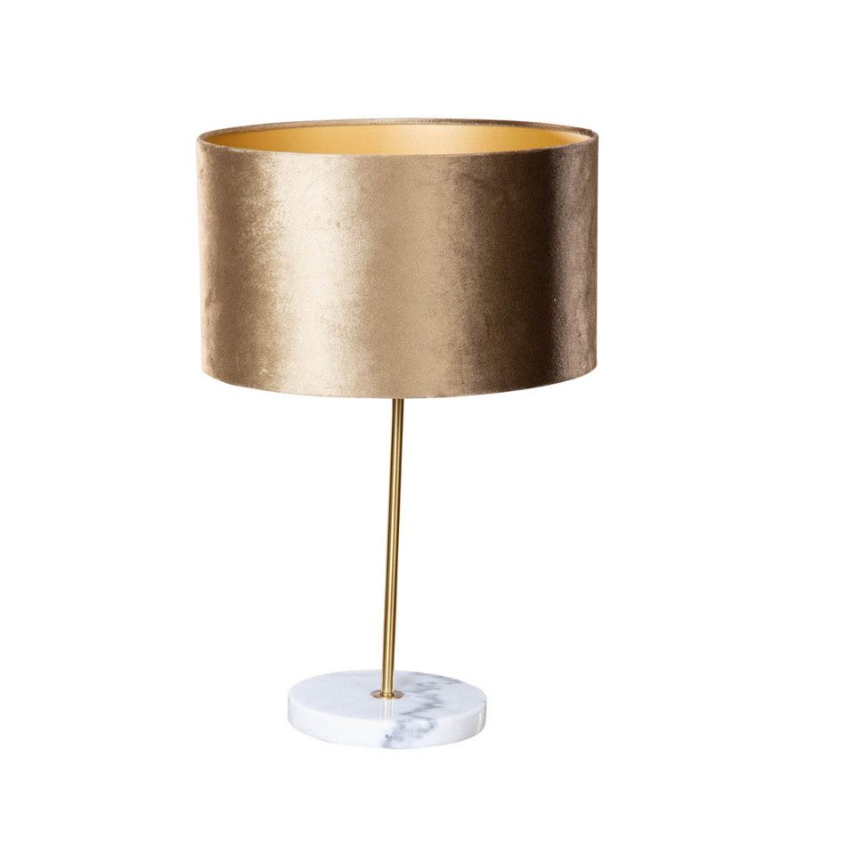 Qazqa Tischleuchte Kaso shade, ohne Leuchtmittel, Warmweiß, QAZQA Tisch­leuchte, e27, Gold, Stahl, classic-antique