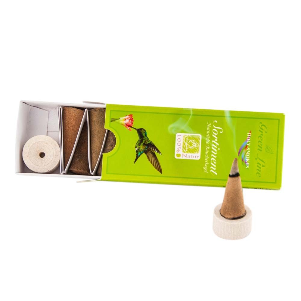 Berk Räucherspäne Holy Smokes Green Line Räucherkegel - Sortiment 16g