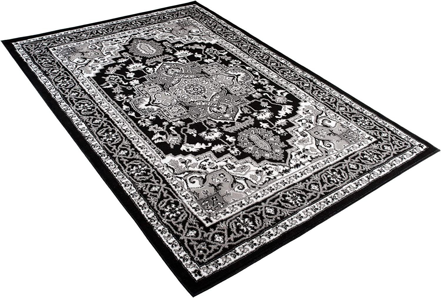 Mazovia Orientteppich DY-EUFRAT-Q011A-BLACK, 140x200, Orientalisch, Blumenmuster, Klassisch, Kurzflor, Gemustert – Bild 5 von 5
