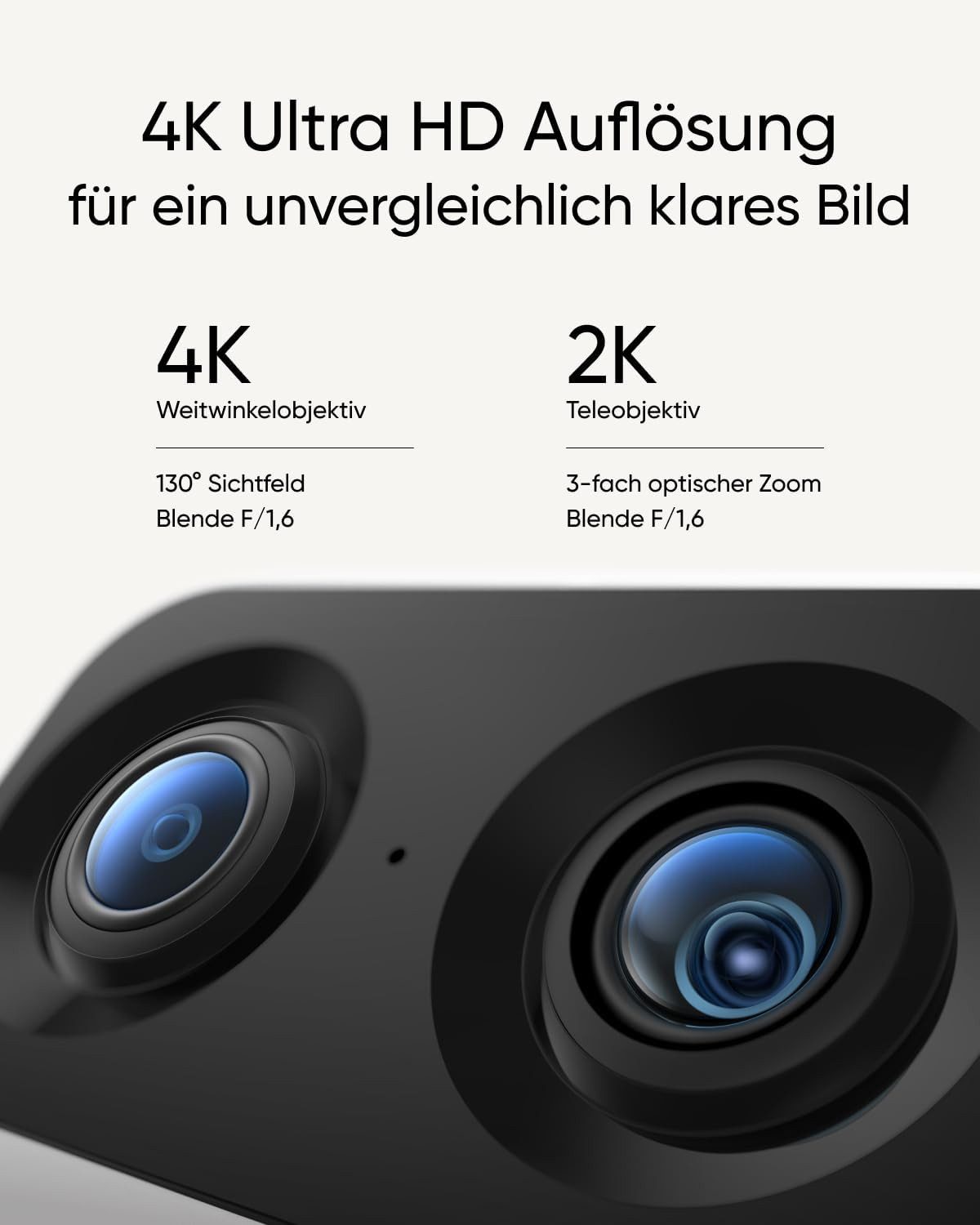 eufy Security Überwachungskamera Solo Indoor eufyCam (Innenbereich, 2-tlg., HomeBase nicht kompatibel)