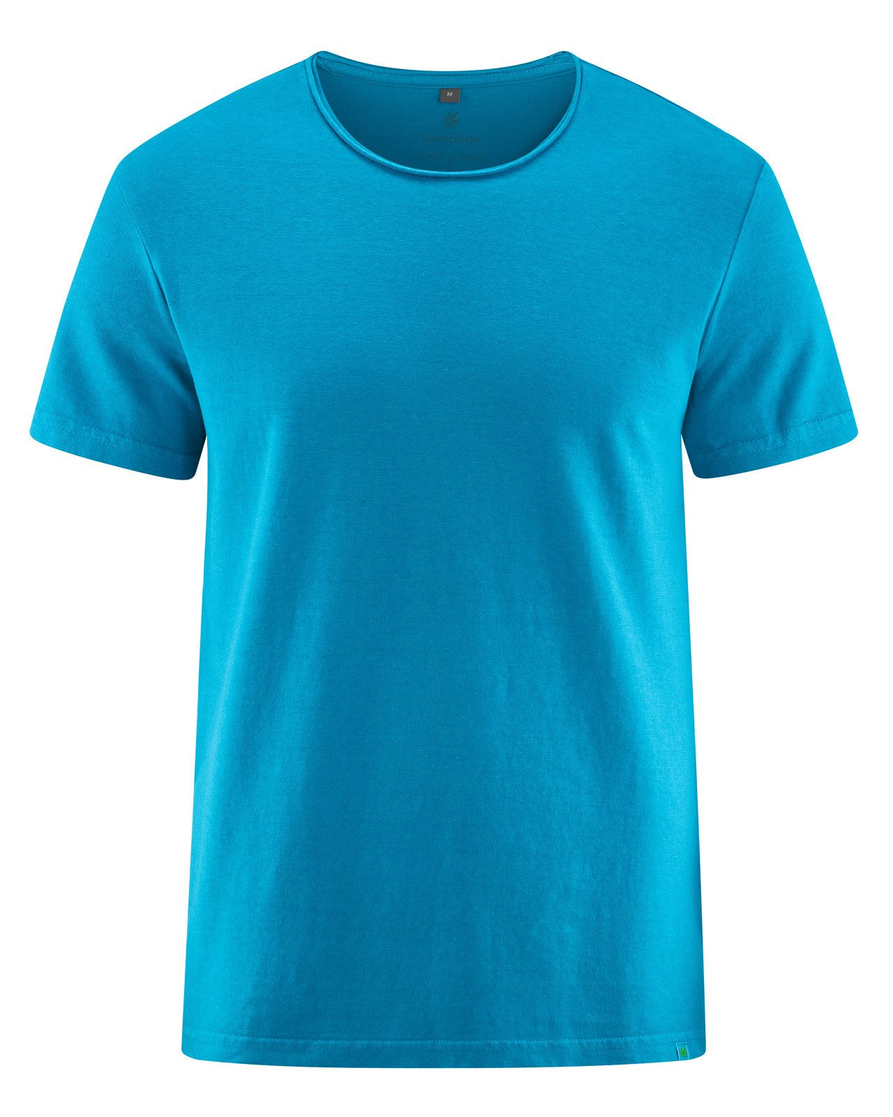 HempAge T-Shirt Herren T-shirt mit Rollsaum aus Hanf/Bio-Baumwolle Normal Fit