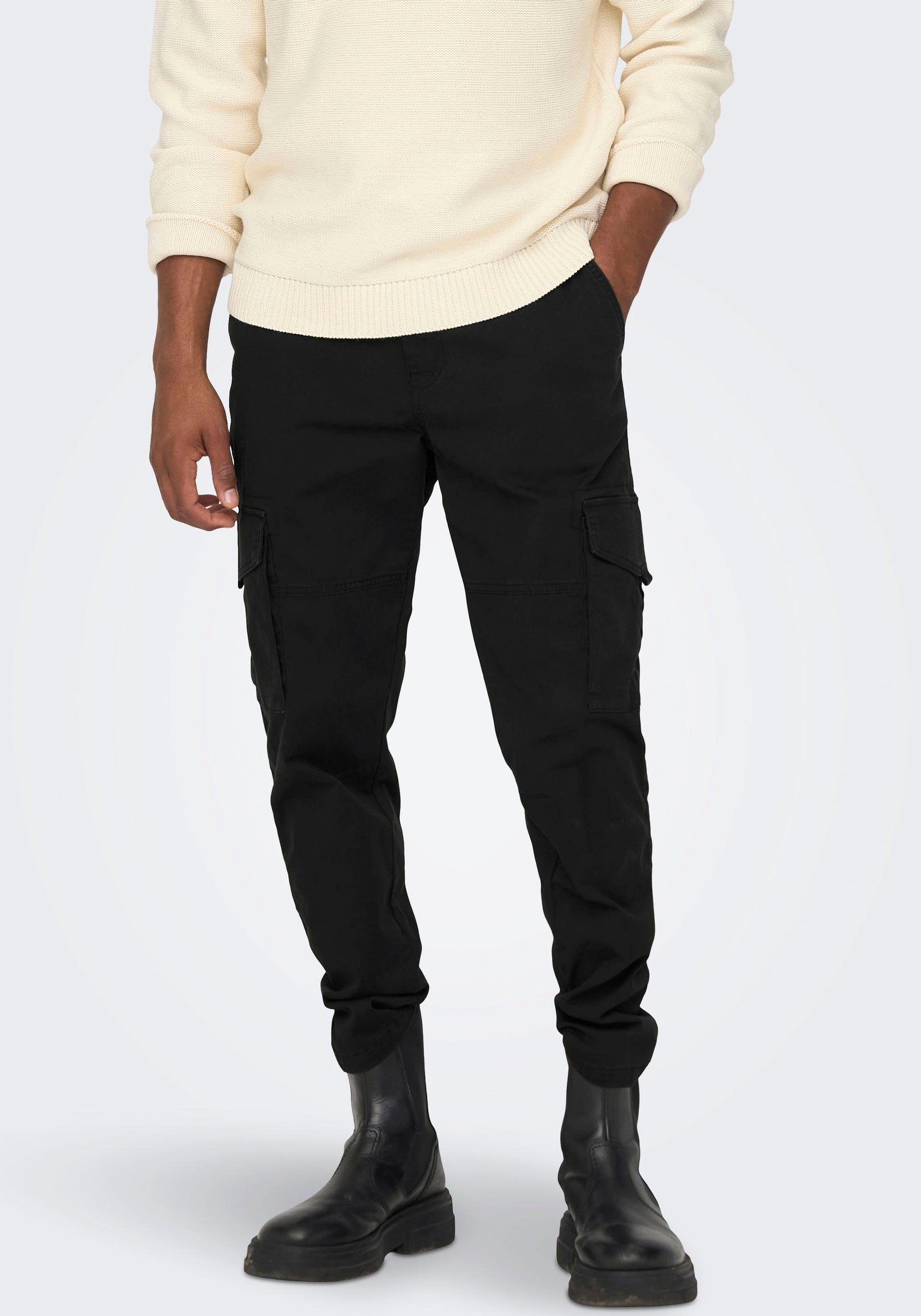 ONLY & SONS black LIFE TAP Cargohose OS CARGO ONSDEAN
