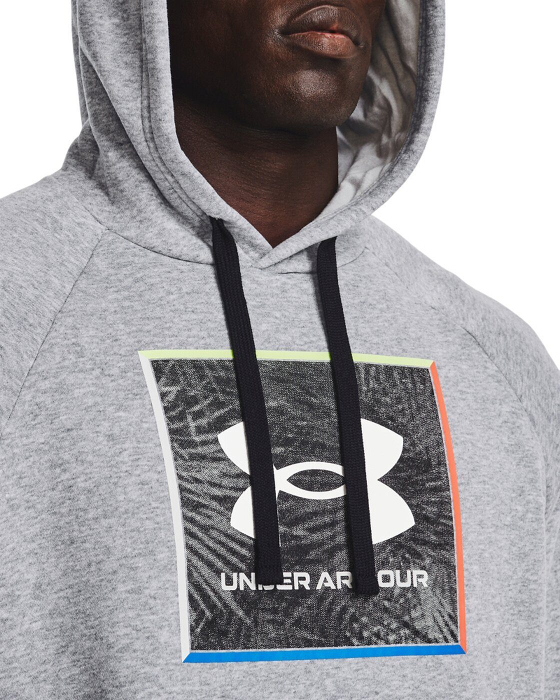 Under Armour® Hoodie 011 HEATHER HOODIE RIVAL FLC GRAPHIC GRAY UA MOD LIGHT grau