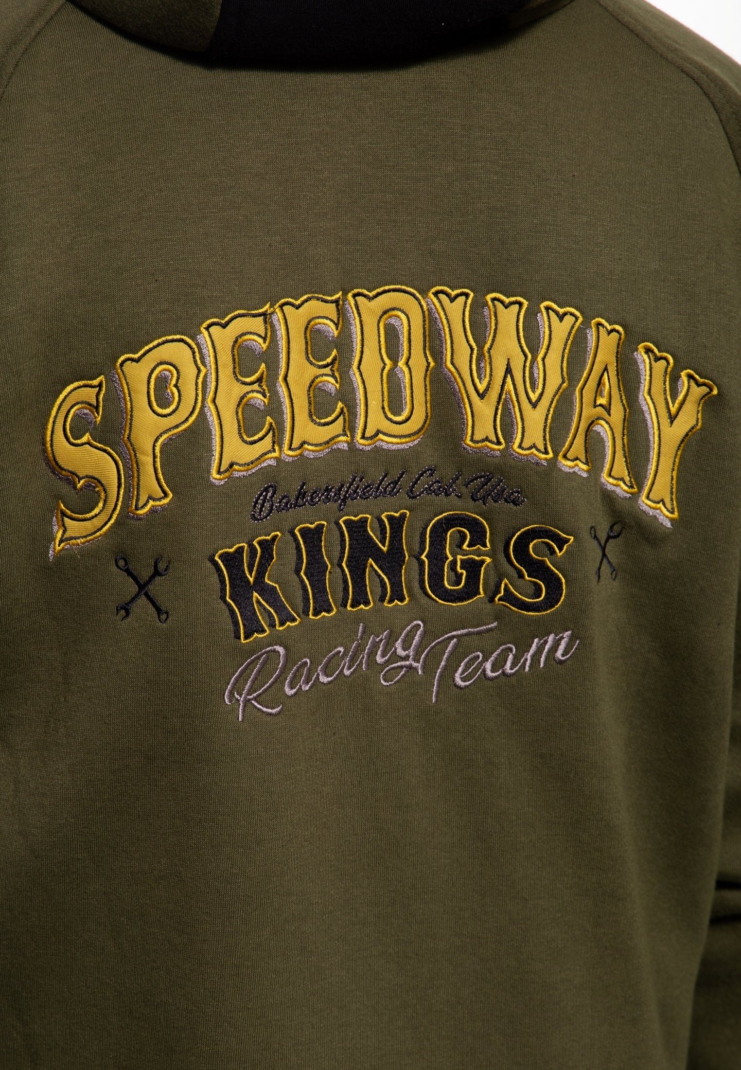 Speedway hochwertiger Kings KingKerosin mit Kapuzensweatjacke Stickerei